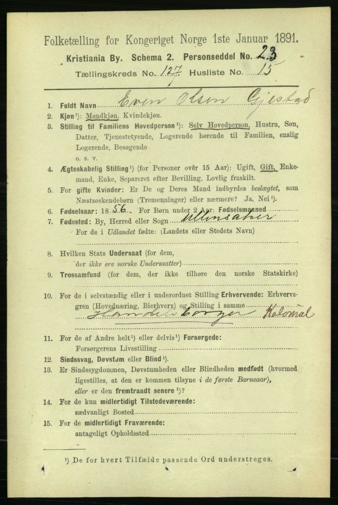 RA, 1891 census for 0301 Kristiania, 1891, p. 68337