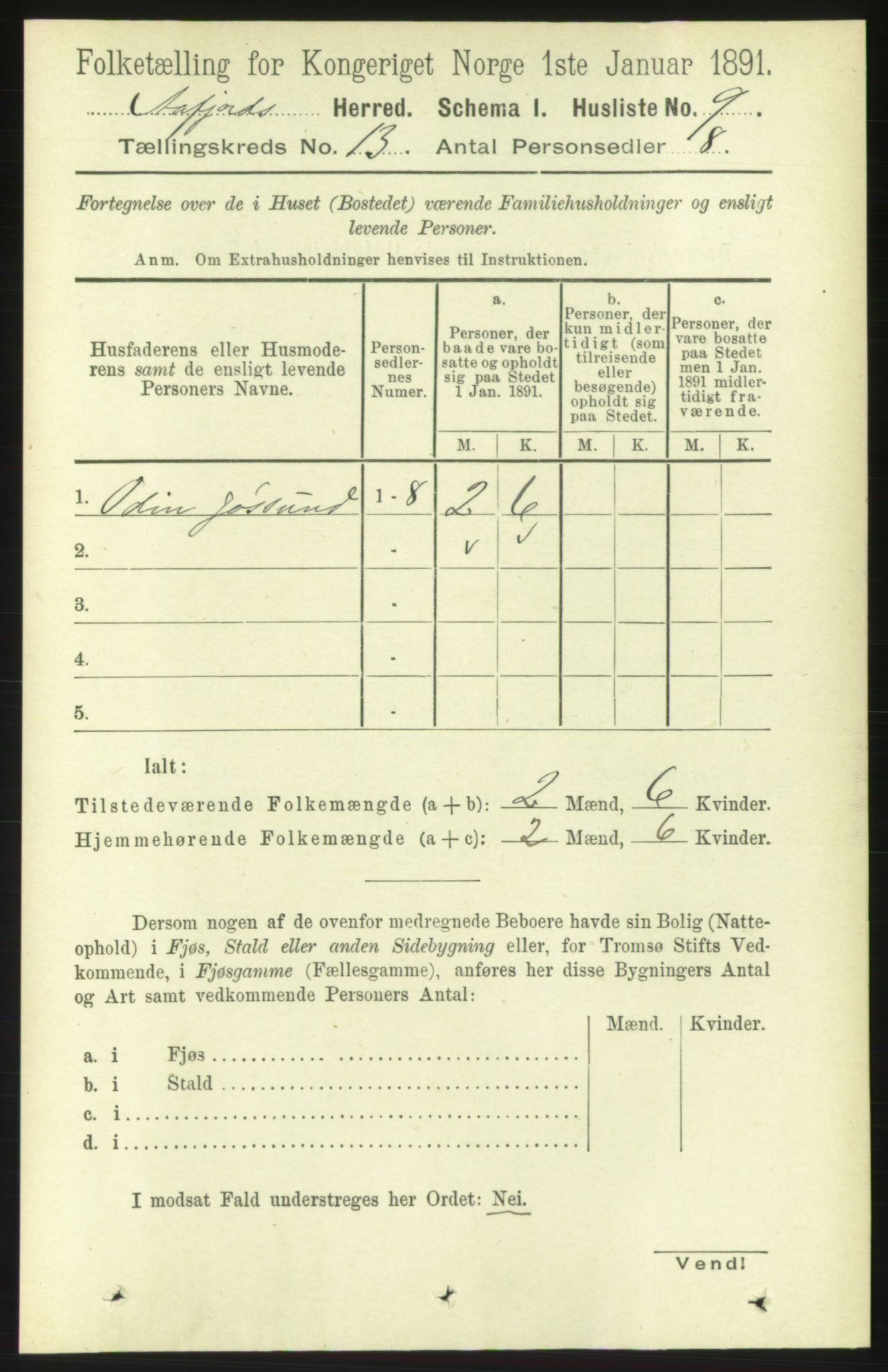 RA, 1891 census for 1630 Åfjord, 1891, p. 4111