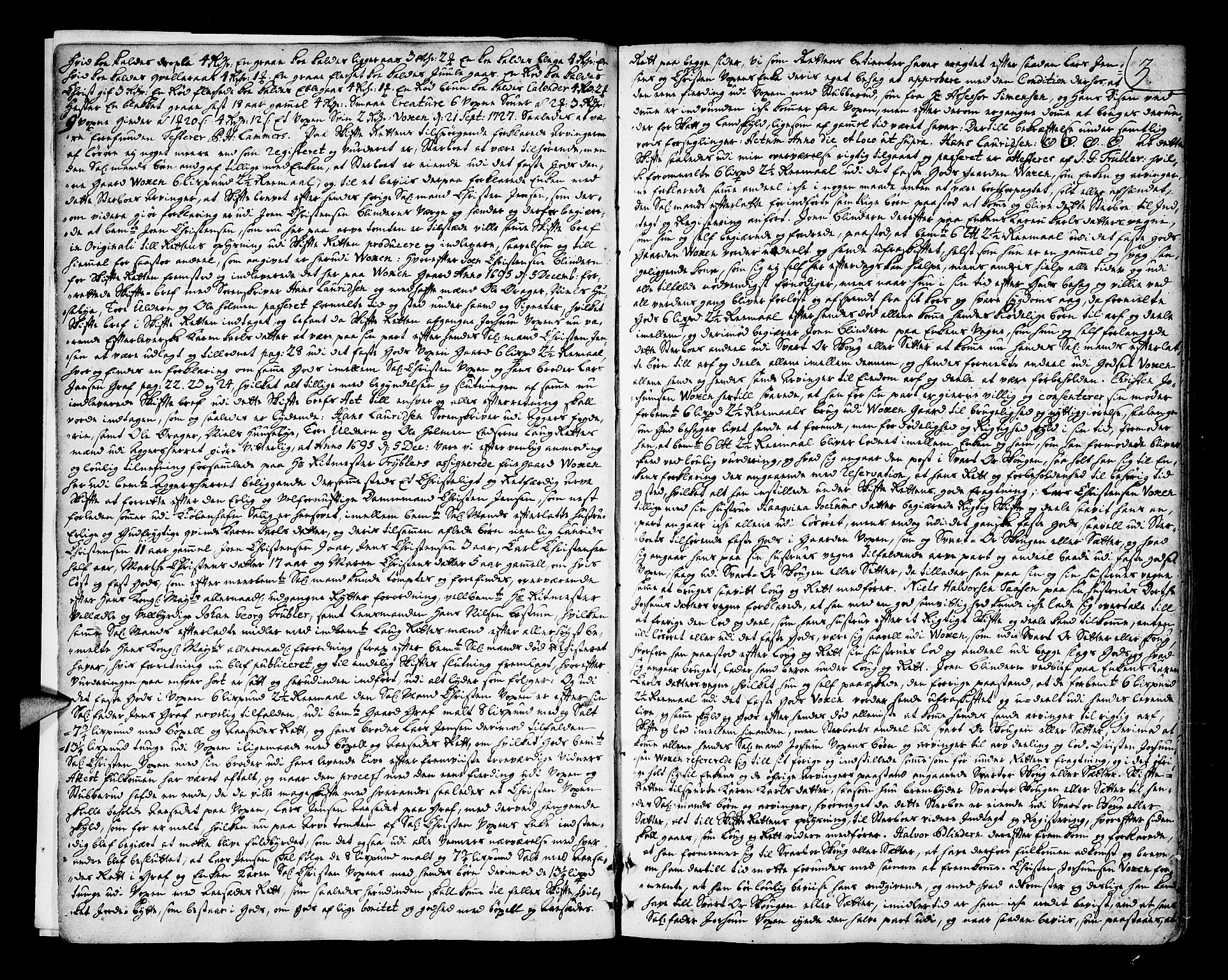Aker sorenskriveri, AV/SAO-A-10895/H/Hb/L0007a: Skifteprotokoll, 1728-1735, p. 2b-3a