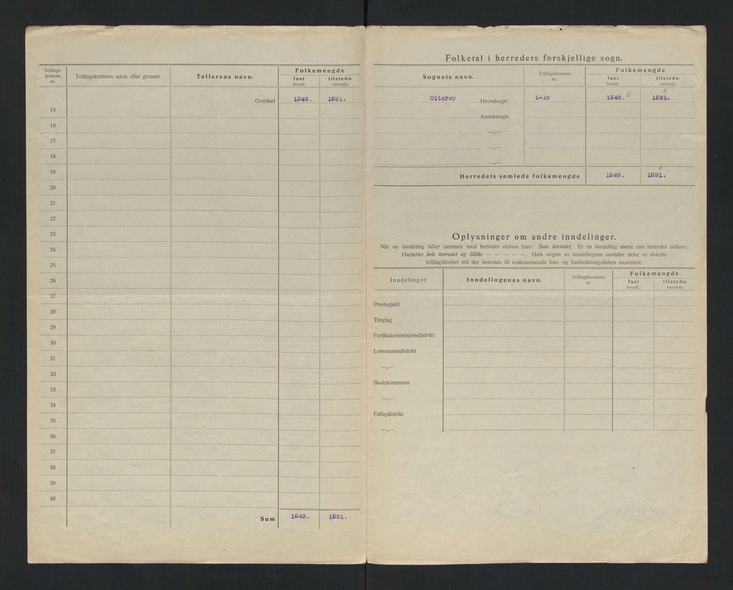 SAT, 1920 census for Otterøy, 1920, p. 7