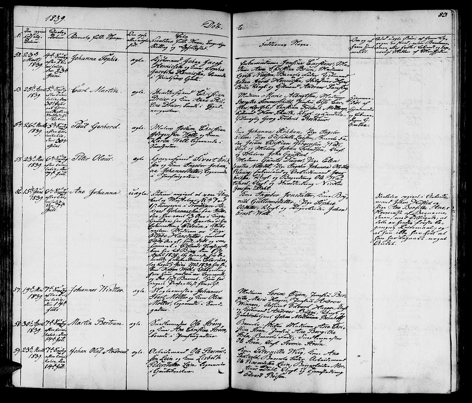 Ministerialprotokoller, klokkerbøker og fødselsregistre - Sør-Trøndelag, AV/SAT-A-1456/602/L0136: Parish register (copy) no. 602C04, 1833-1845, p. 83