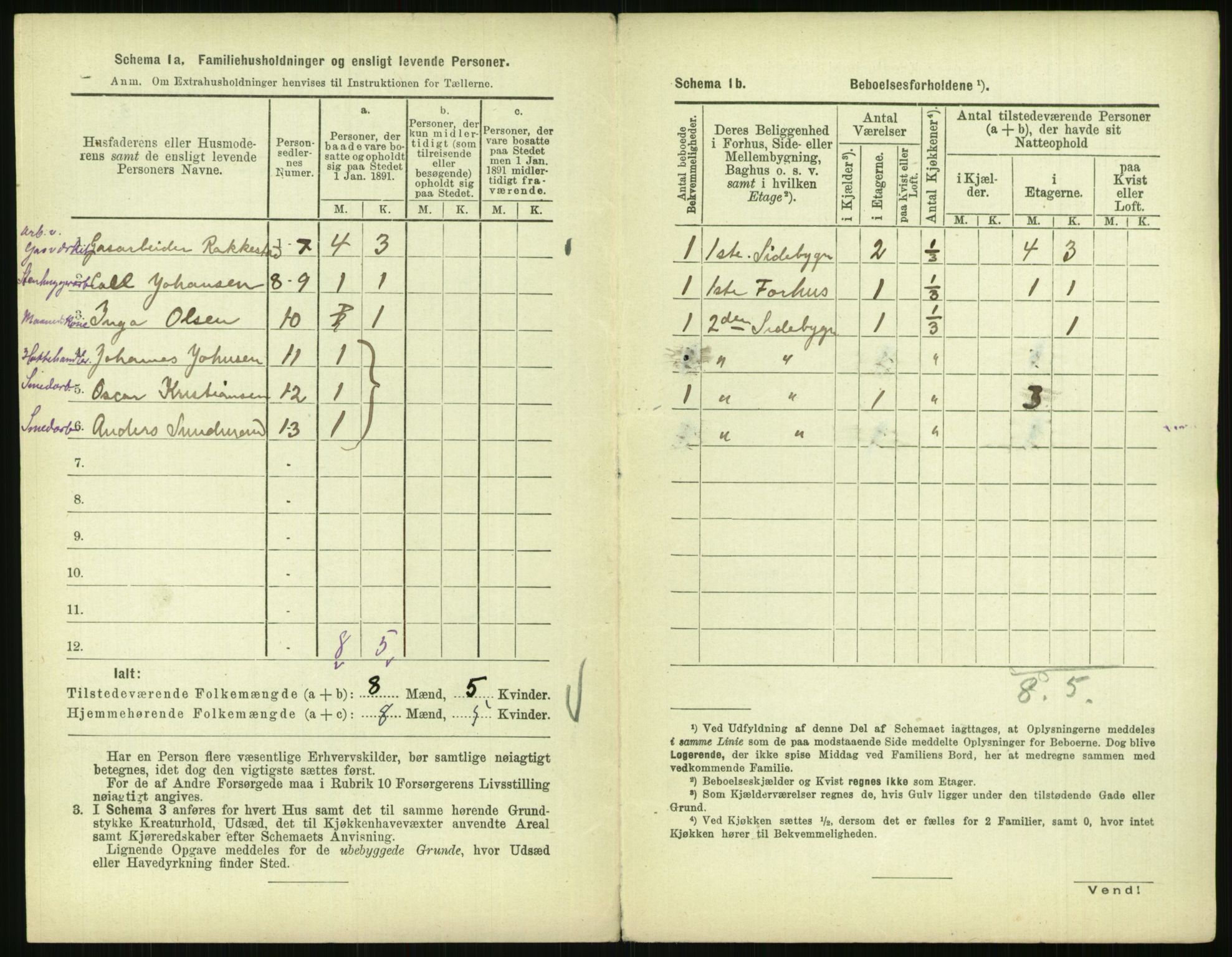 RA, 1891 census for 0301 Kristiania, 1891, p. 82375