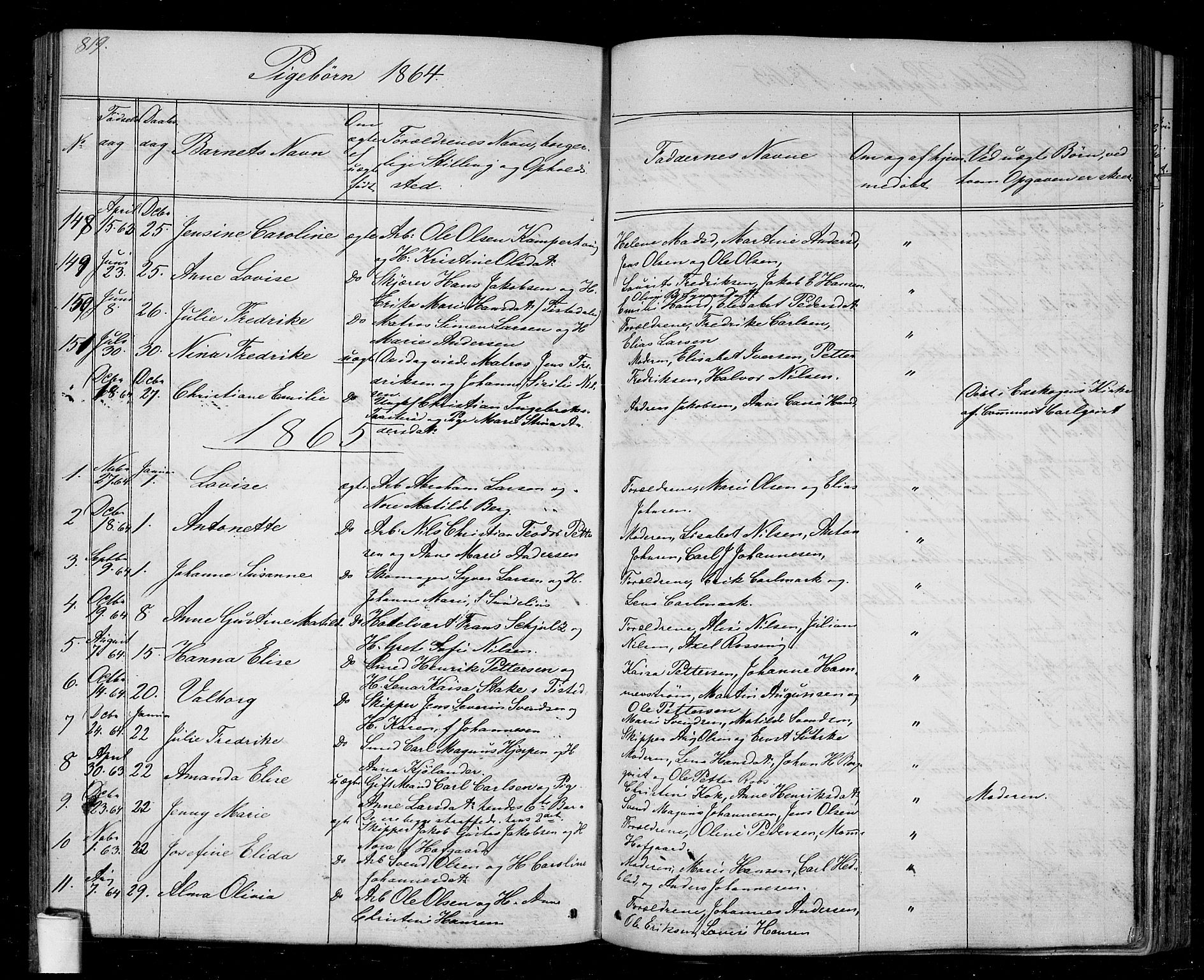 Halden prestekontor Kirkebøker, SAO/A-10909/G/Ga/L0005b: Parish register (copy) no. 5B, 1864-1868, p. 819