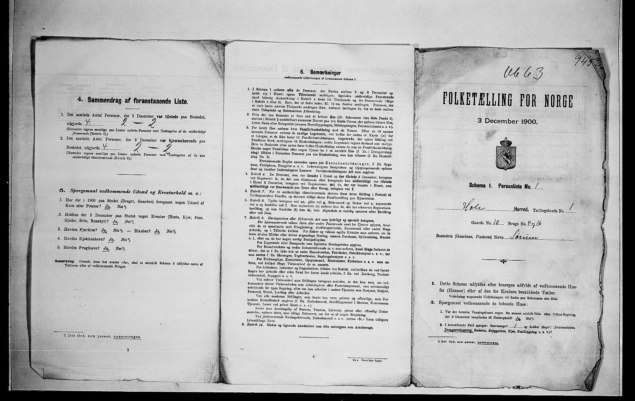 RA, 1900 census for Hole, 1900, p. 28