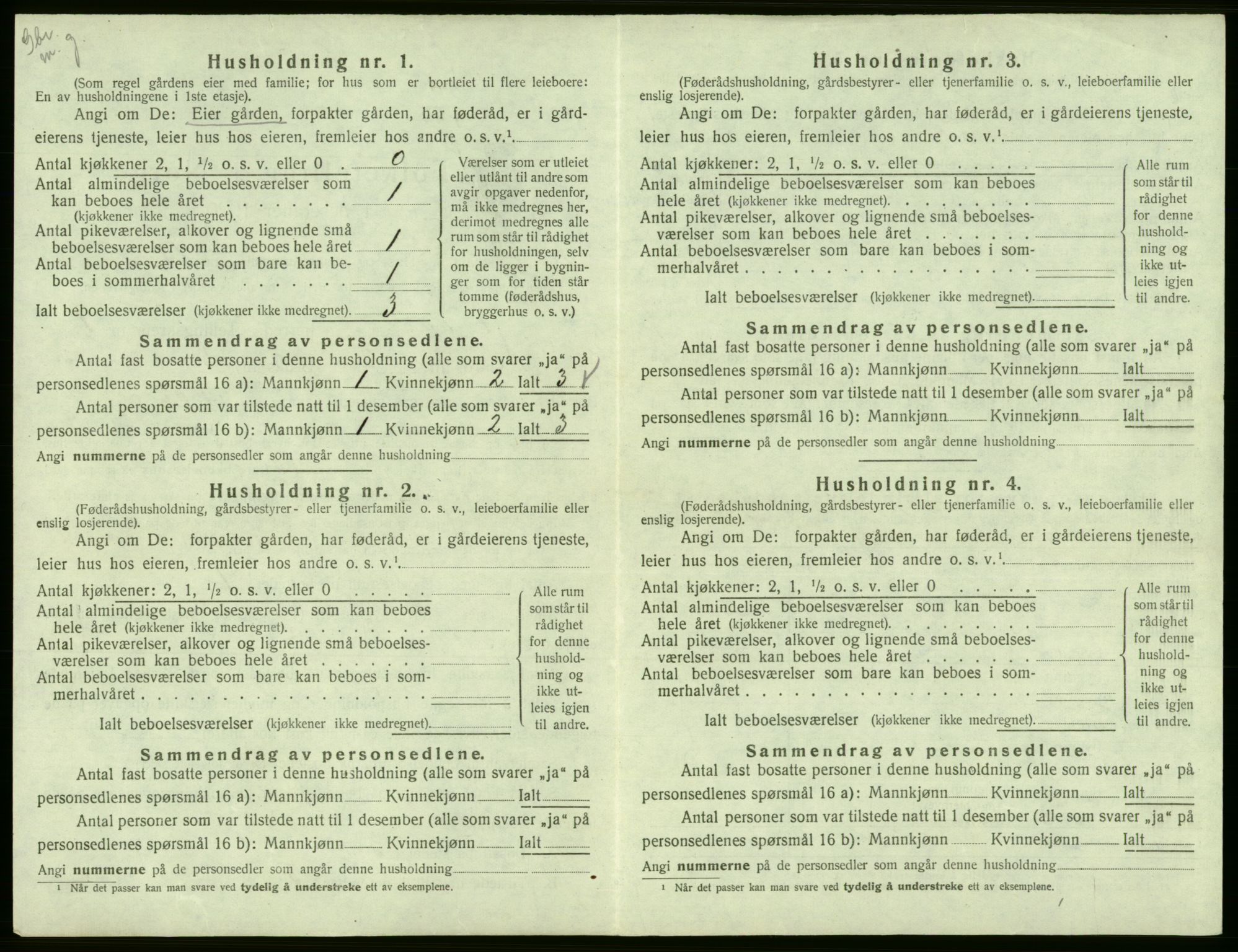 SAB, 1920 census for Jondal, 1920, p. 58