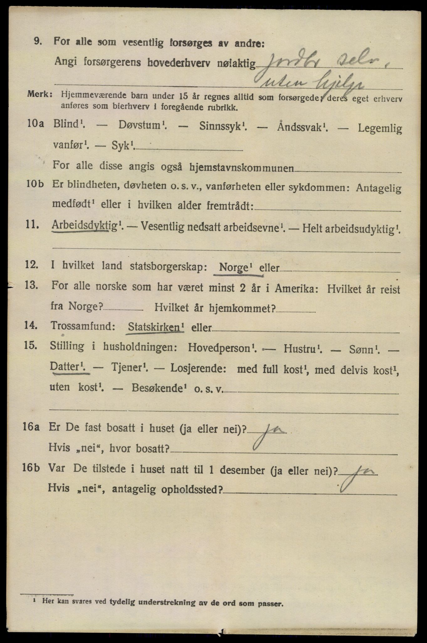 SAKO, 1920 census for Hedrum, 1920, p. 9576
