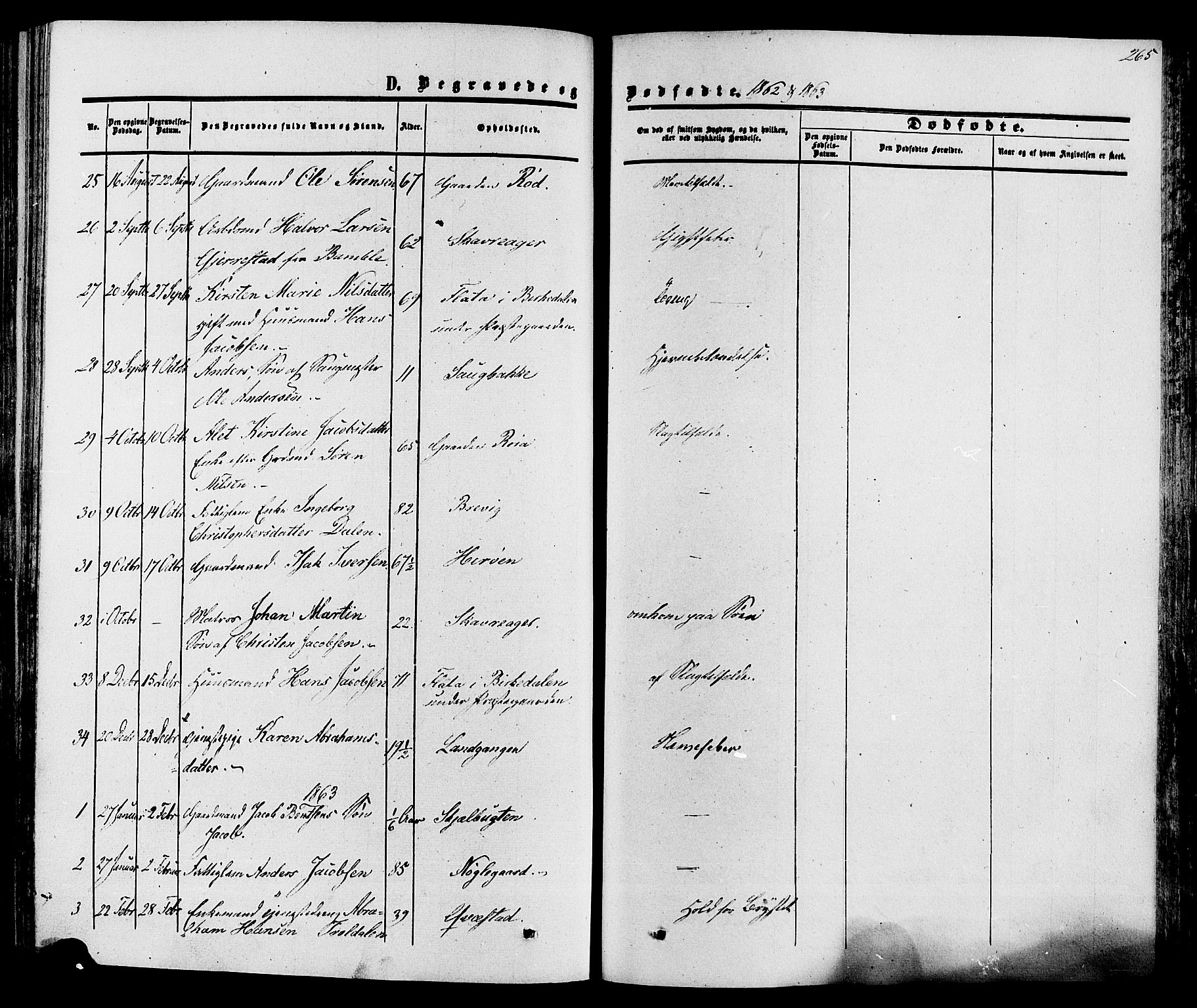 Eidanger kirkebøker, SAKO/A-261/F/Fa/L0010: Parish register (official) no. 10, 1859-1874, p. 265