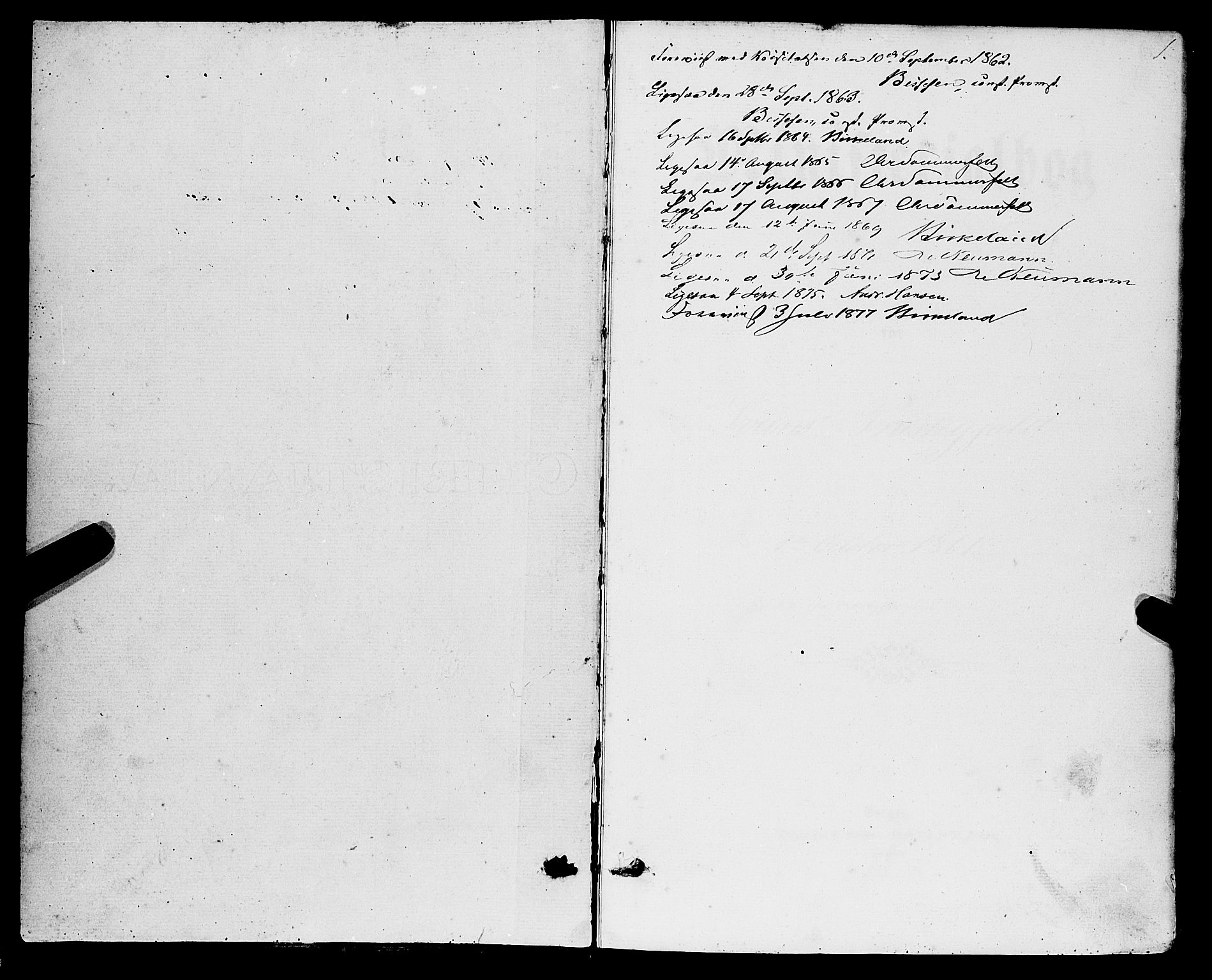 Sveio Sokneprestembete, SAB/A-78501/H/Haa: Parish register (official) no. A 1, 1861-1877, p. 1