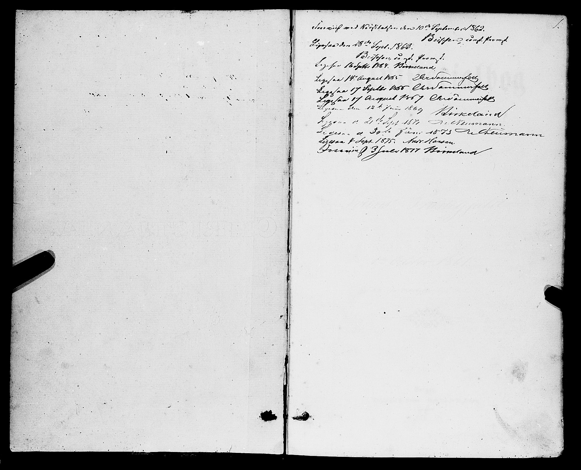 Sveio Sokneprestembete, AV/SAB-A-78501/H/Haa: Parish register (official) no. A 1, 1861-1877, p. 1