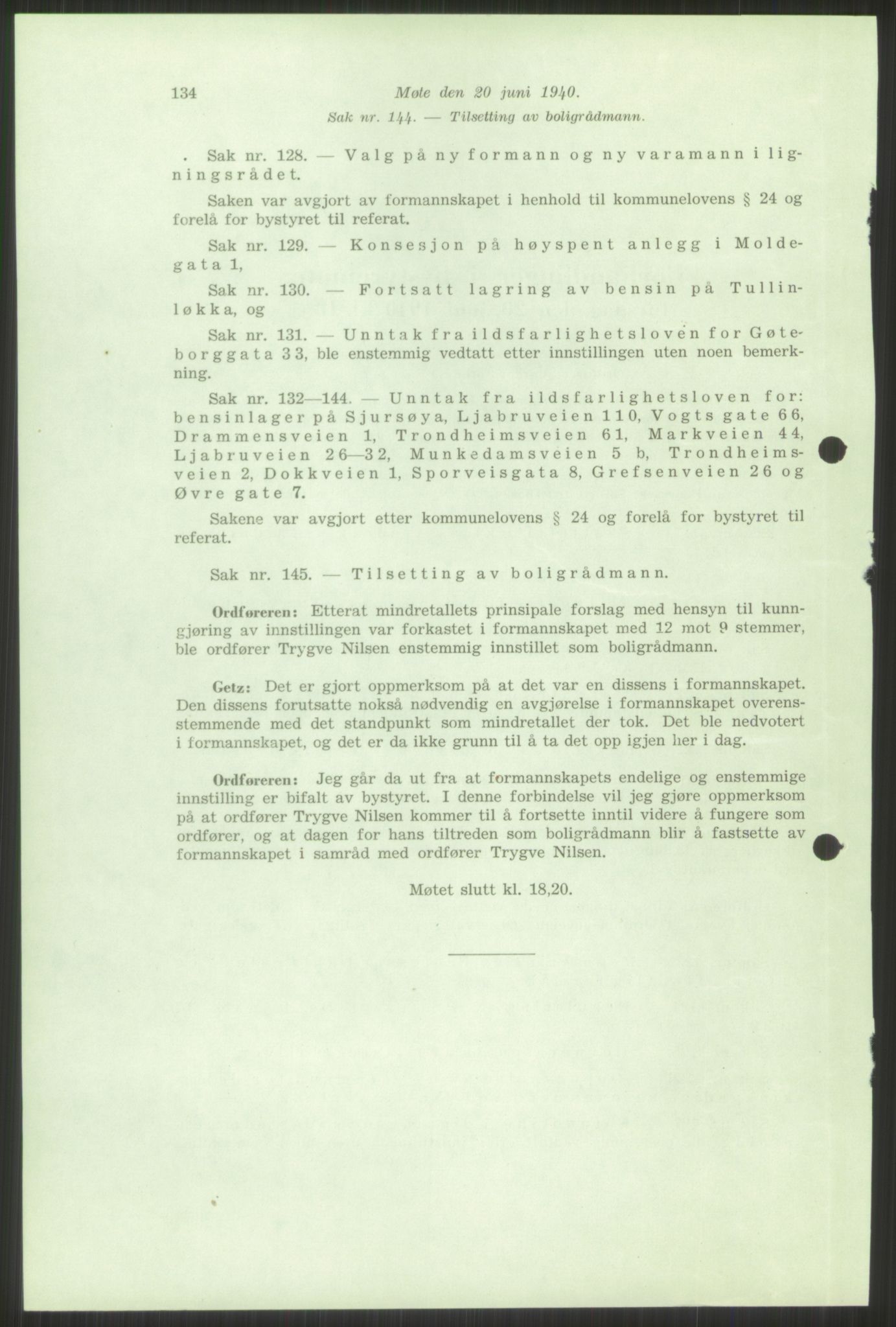 Forsvaret, Forsvarets krigshistoriske avdeling, RA/RAFA-2017/Y/Ya/L0013: II-C-11-31 - Fylkesmenn.  Rapporter om krigsbegivenhetene 1940., 1940, p. 521