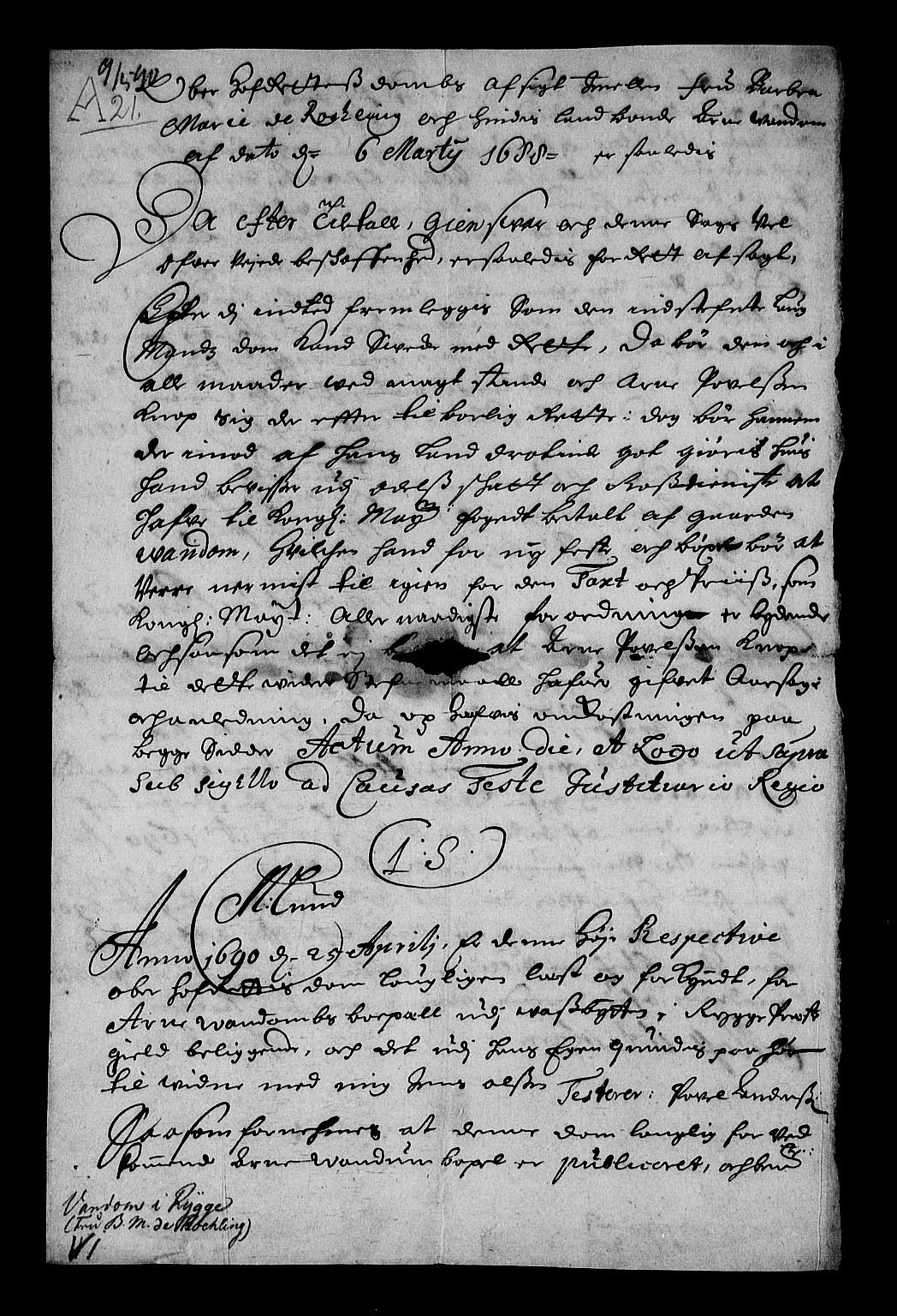 Stattholderembetet 1572-1771, AV/RA-EA-2870/Af/L0003: Avskrifter av vedlegg til originale supplikker, nummerert i samsvar med supplikkbøkene, 1689-1691, p. 160