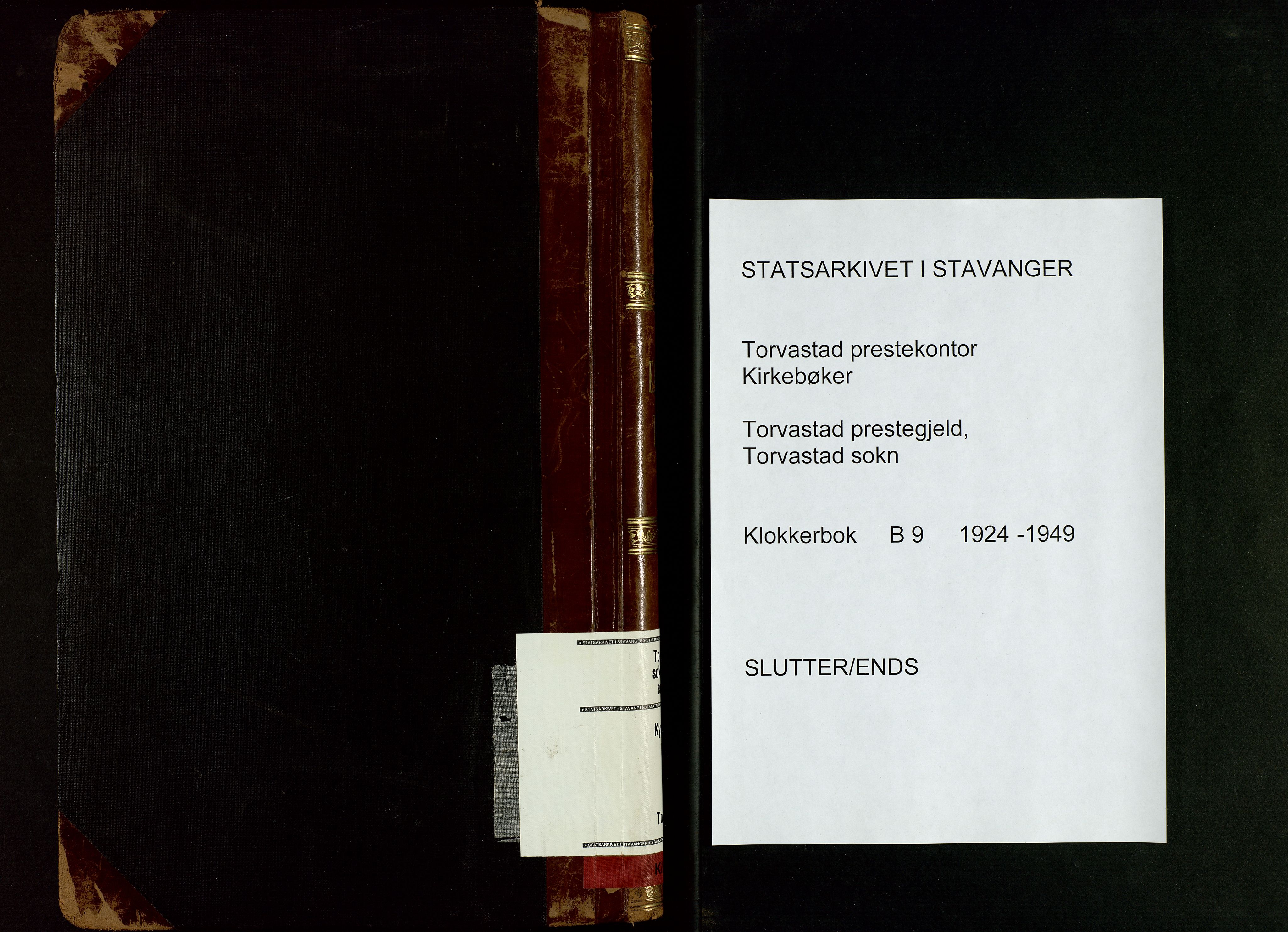 Torvastad sokneprestkontor, AV/SAST-A -101857/H/Ha/Hab/L0009: Parish register (copy) no. B 9, 1924-1949