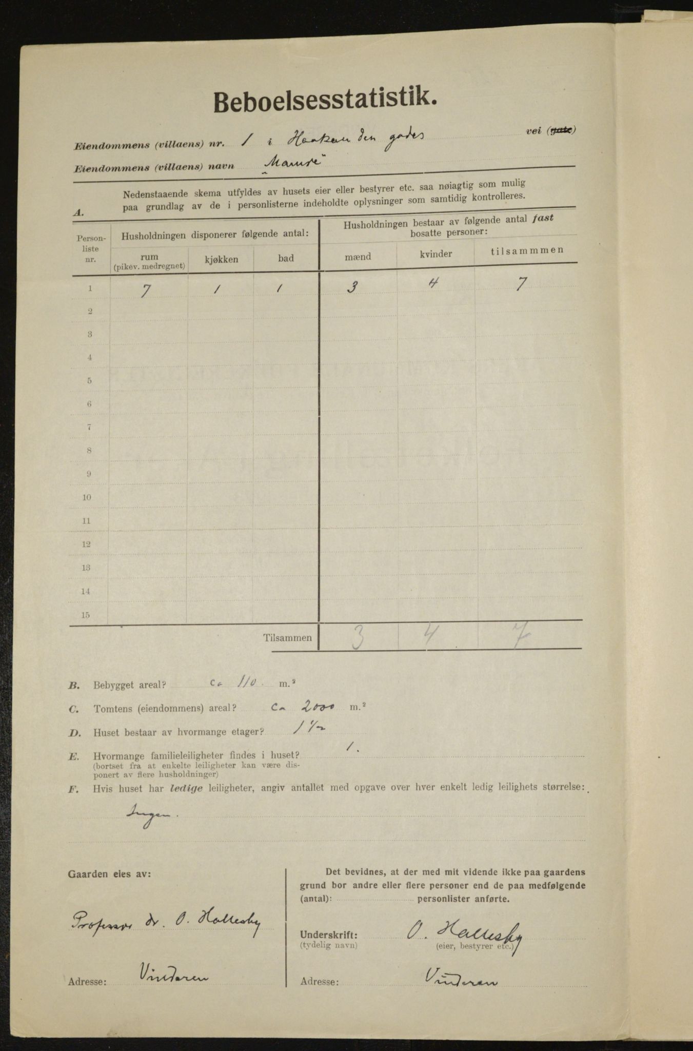 , Municipal Census 1923 for Aker, 1923, p. 10659