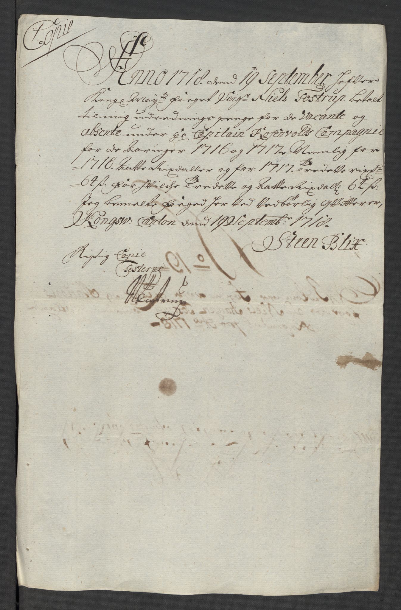 Rentekammeret inntil 1814, Reviderte regnskaper, Fogderegnskap, AV/RA-EA-4092/R43/L2563: Fogderegnskap Lista og Mandal, 1718, p. 324