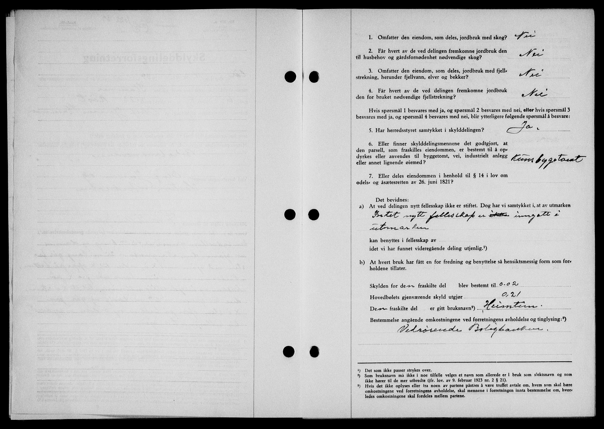 Lofoten sorenskriveri, SAT/A-0017/1/2/2C/L0005a: Mortgage book no. 5a, 1939-1939, Diary no: : 1022/1939