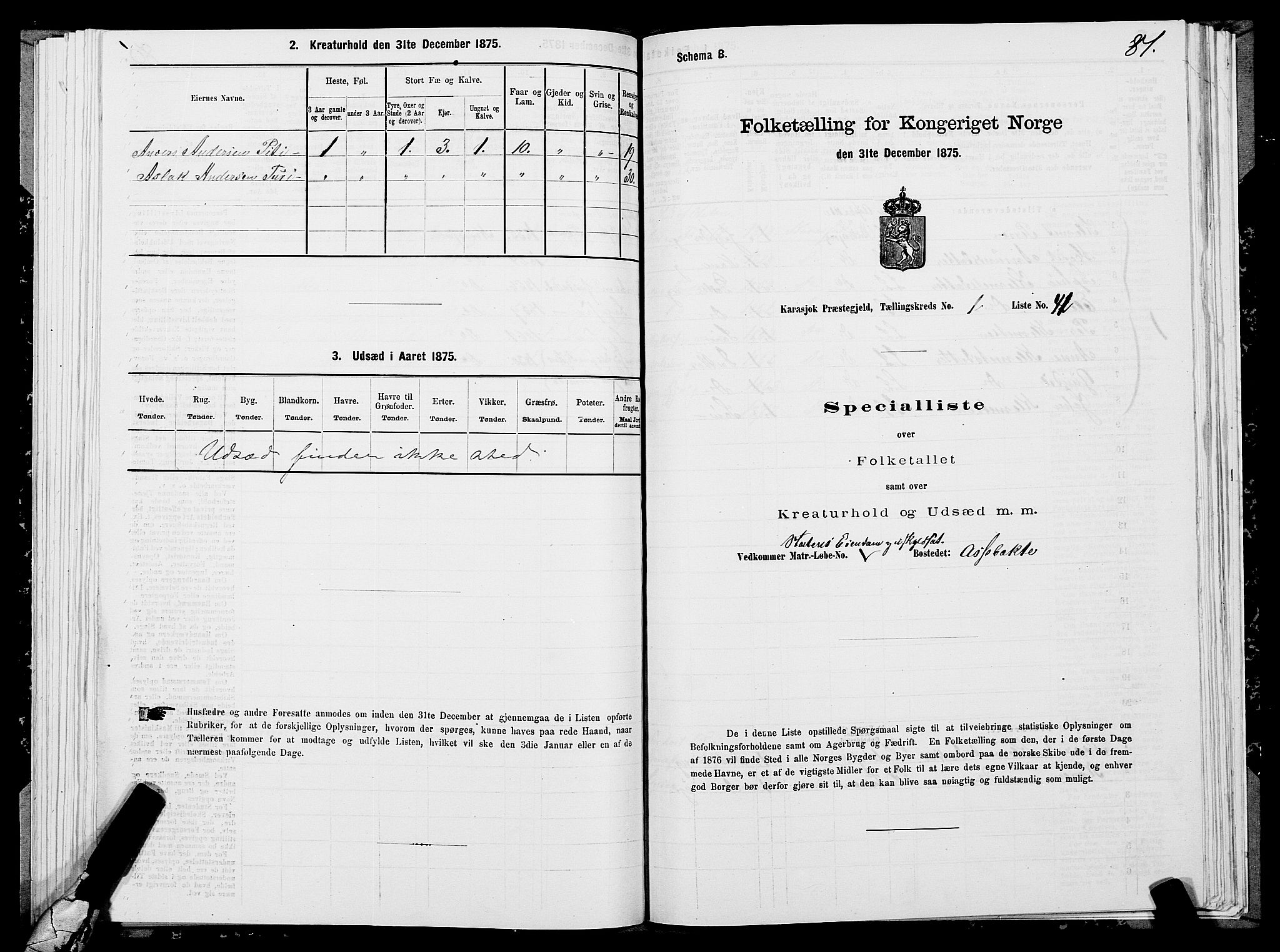 SATØ, 1875 census for 2021P Karasjok, 1875, p. 1081