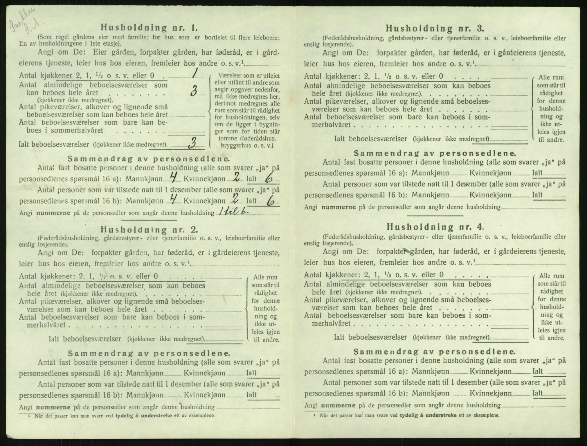 SAK, 1920 census for Birkenes, 1920, p. 256