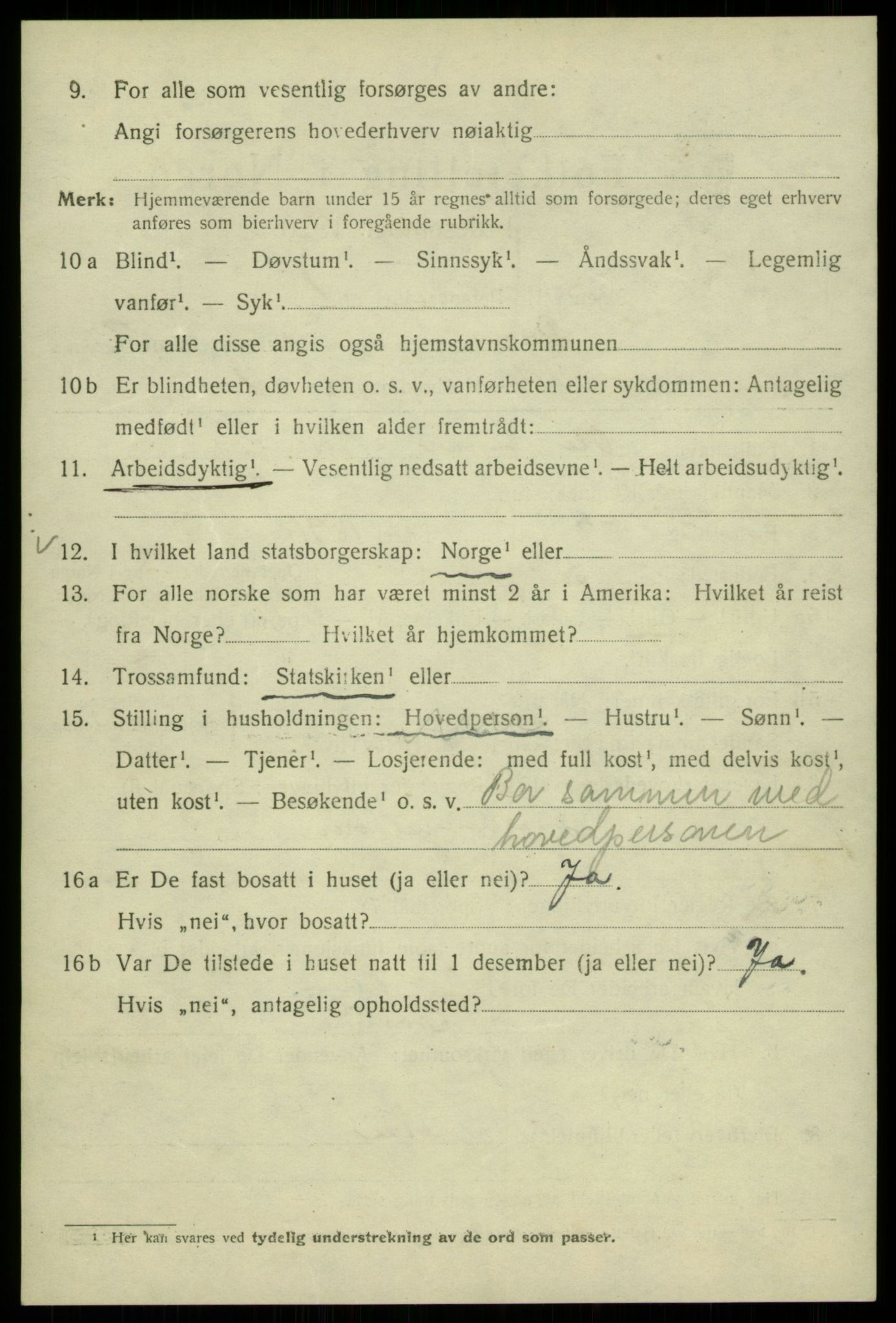 SAB, 1920 census for Bergen, 1920, p. 60262