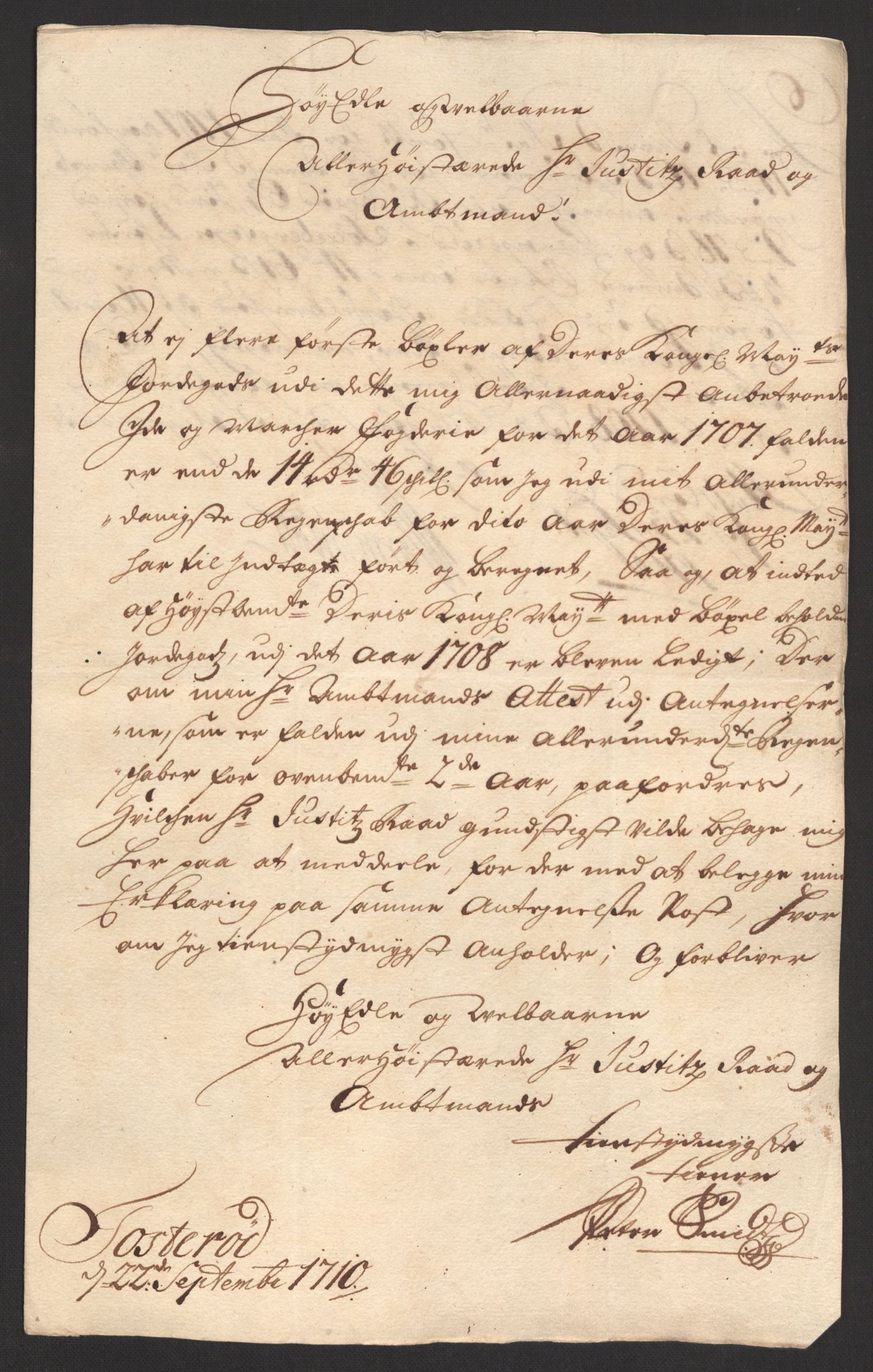 Rentekammeret inntil 1814, Reviderte regnskaper, Fogderegnskap, AV/RA-EA-4092/R01/L0018: Fogderegnskap Idd og Marker, 1707-1709, p. 248