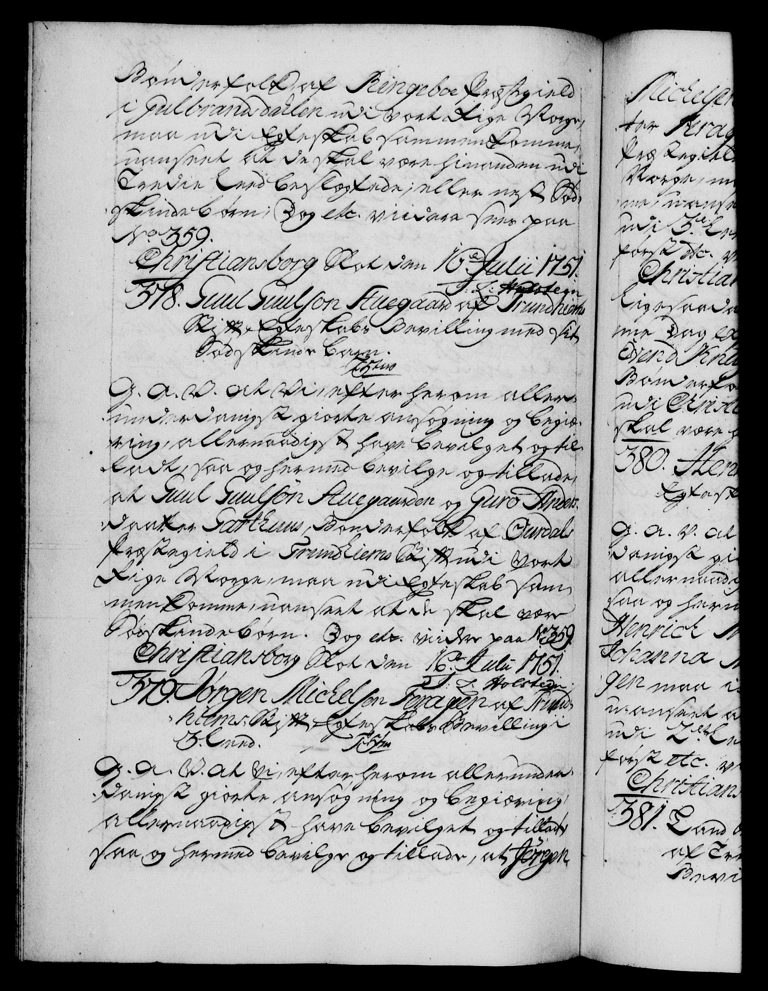 Danske Kanselli 1572-1799, RA/EA-3023/F/Fc/Fca/Fcaa/L0037: Norske registre, 1751-1752, p. 232b