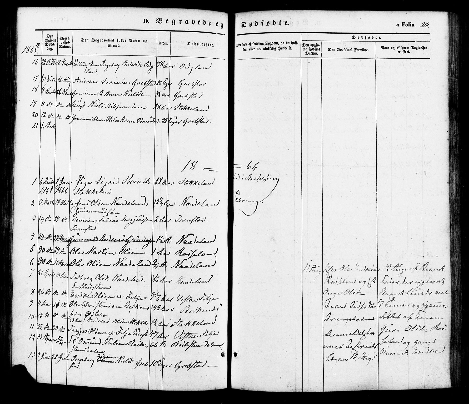 Søgne sokneprestkontor, AV/SAK-1111-0037/F/Fa/Faa/L0002: Parish register (official) no. A 2, 1854-1882, p. 216