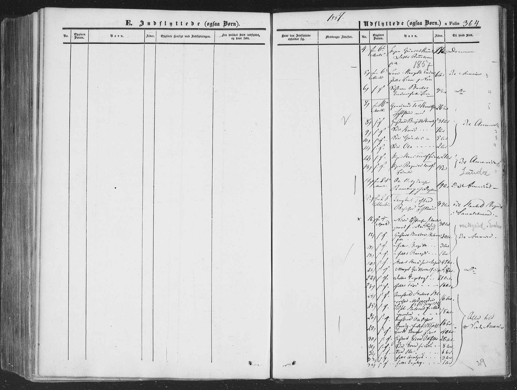 Rollag kirkebøker, AV/SAKO-A-240/F/Fa/L0008: Parish register (official) no. I 8, 1847-1860, p. 364