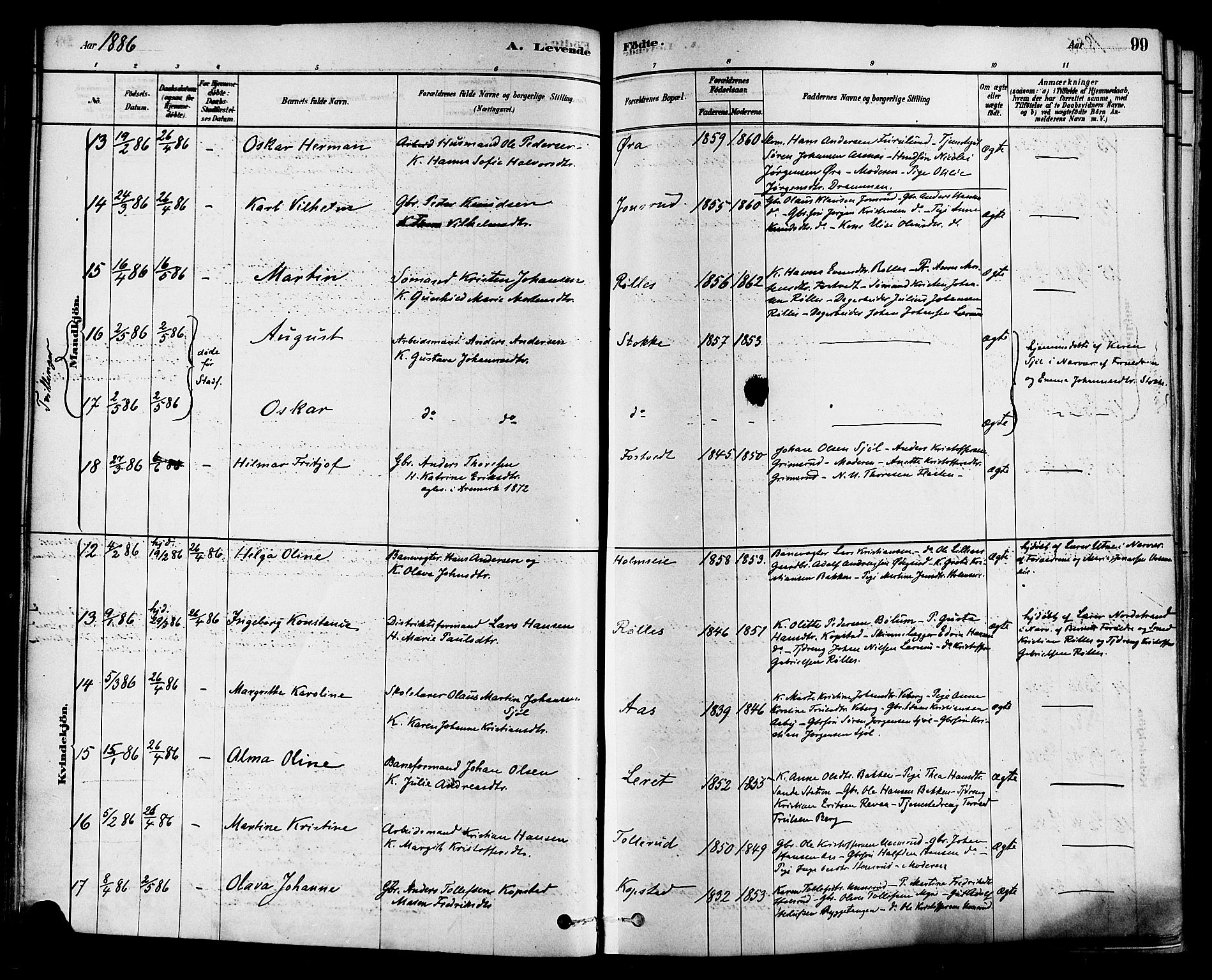 Sande Kirkebøker, AV/SAKO-A-53/F/Fa/L0006: Parish register (official) no. 6, 1878-1888, p. 99