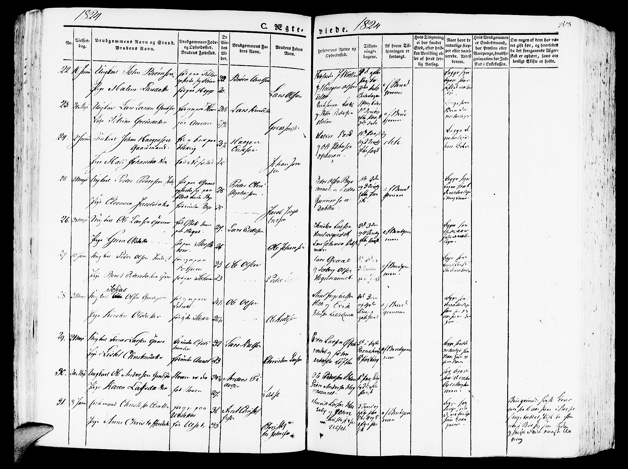 Ministerialprotokoller, klokkerbøker og fødselsregistre - Nord-Trøndelag, AV/SAT-A-1458/709/L0070: Parish register (official) no. 709A10, 1820-1832, p. 318