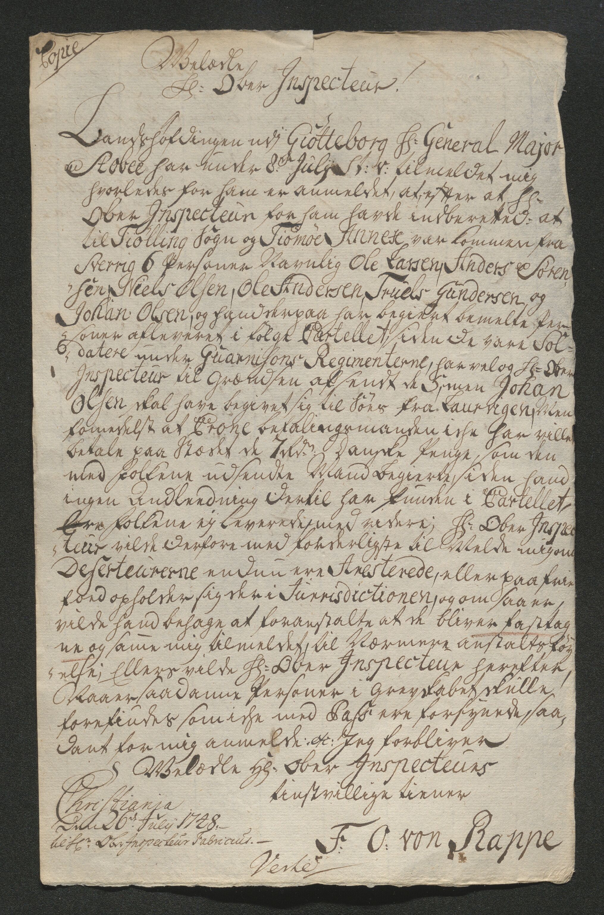 Larvik grevskap, AV/SAKO-A-1056/F/Ff/Ffb/L0018/0001: Brev / Spesielle saker, 1716-1748, p. 241