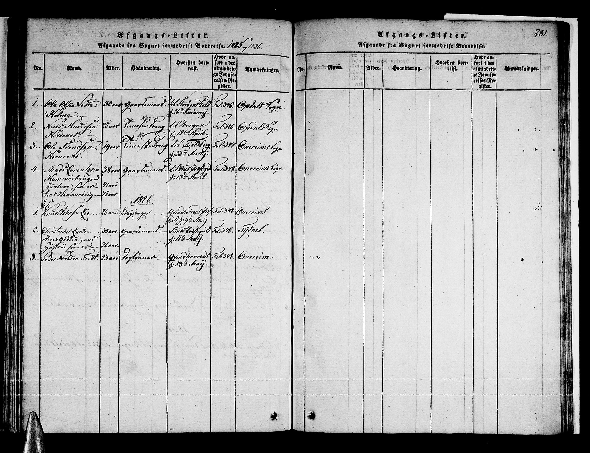 Tysnes sokneprestembete, AV/SAB-A-78601/H/Haa: Parish register (official) no. A 7, 1816-1826, p. 281