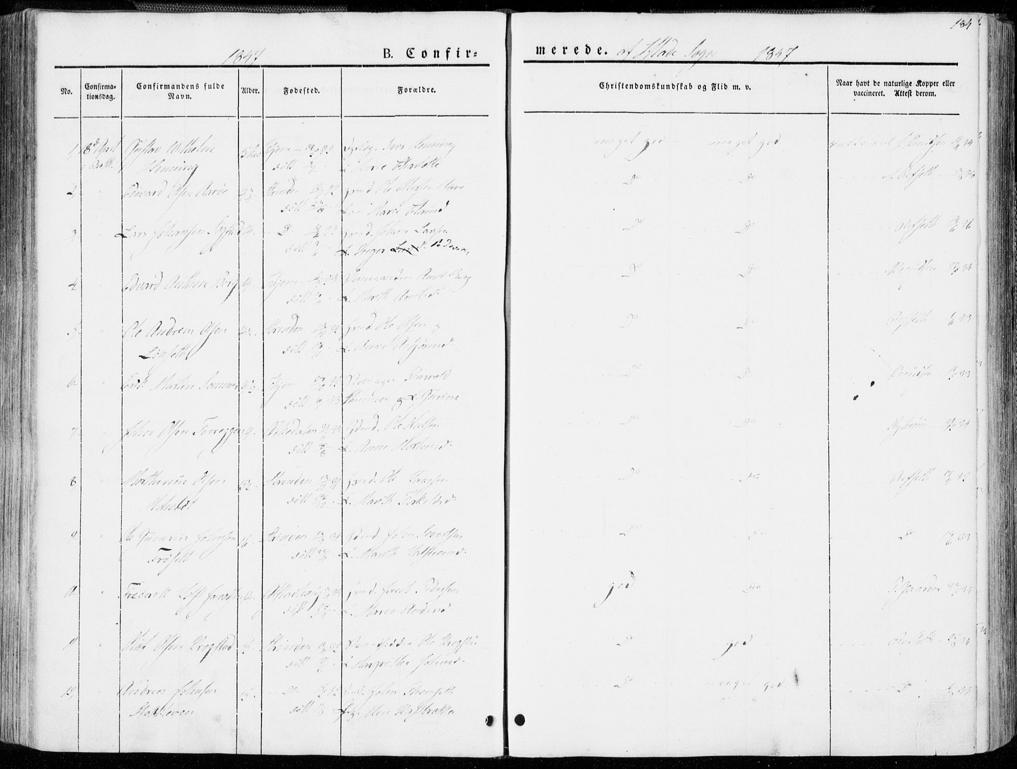 Ministerialprotokoller, klokkerbøker og fødselsregistre - Sør-Trøndelag, SAT/A-1456/606/L0290: Parish register (official) no. 606A05, 1841-1847, p. 184