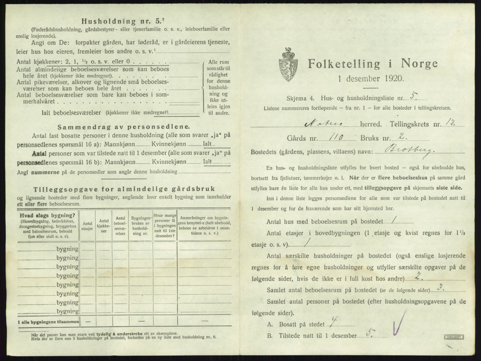 SAKO, 1920 census for Nøtterøy, 1920, p. 2566