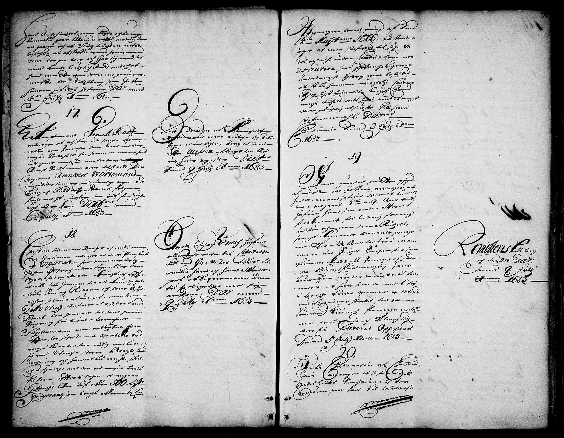 Stattholderembetet 1572-1771, AV/RA-EA-2870/Ad/L0004: Supplikasjons- og resolusjonsprotokoll, 1683-1691, p. 5b-6a