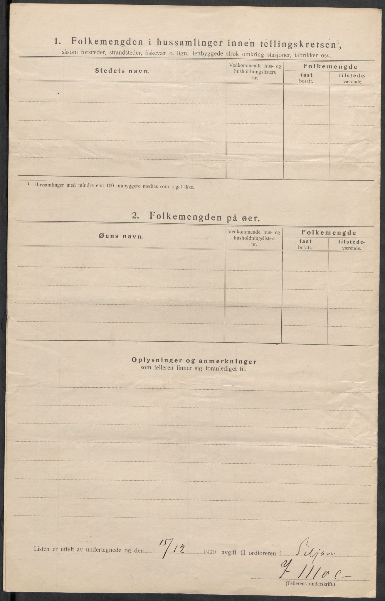 SAKO, 1920 census for Siljan, 1920, p. 13