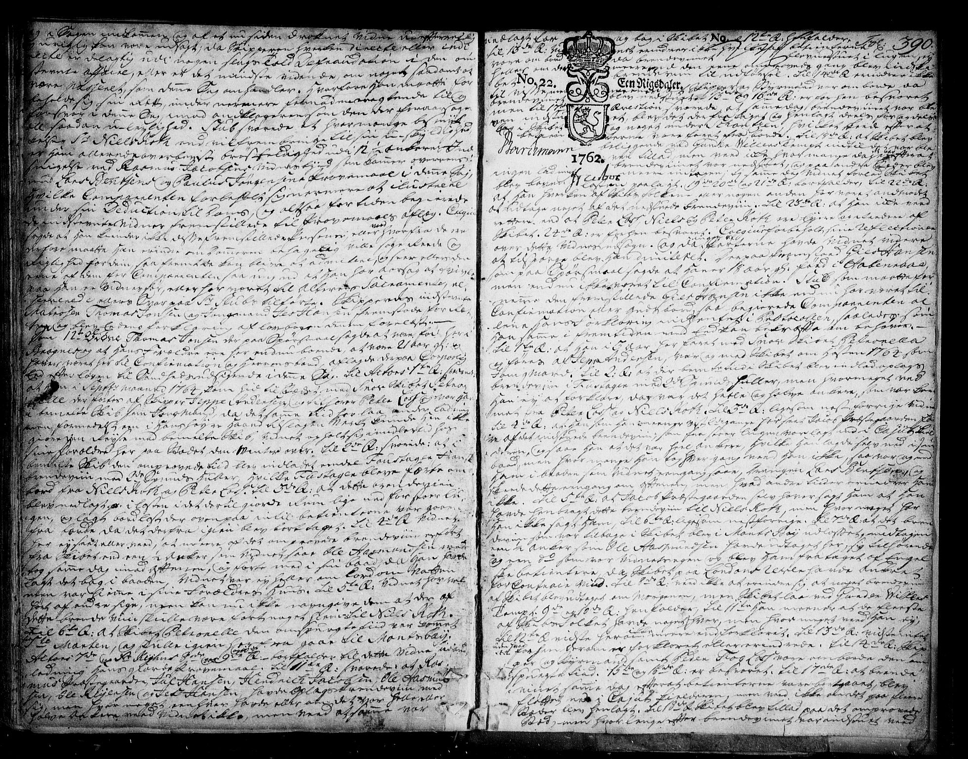 Drammen byfogd, SAKO/A-222/F/Fa/L0052: Tingbok. Bragernes., 1762-1766, p. 389b-390a