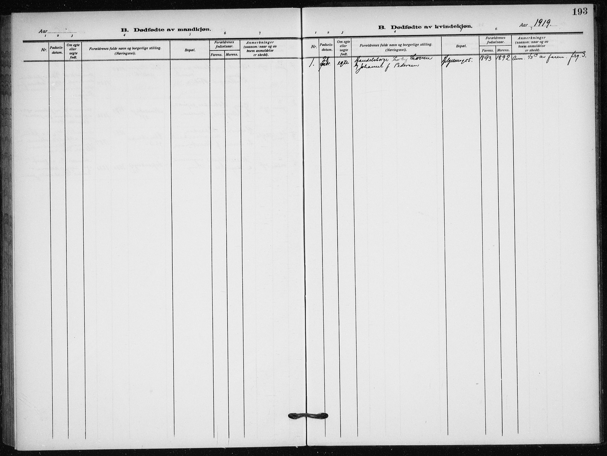 Hauge prestekontor Kirkebøker, AV/SAO-A-10849/F/Fa/L0001: Parish register (official) no. 1, 1917-1938, p. 193