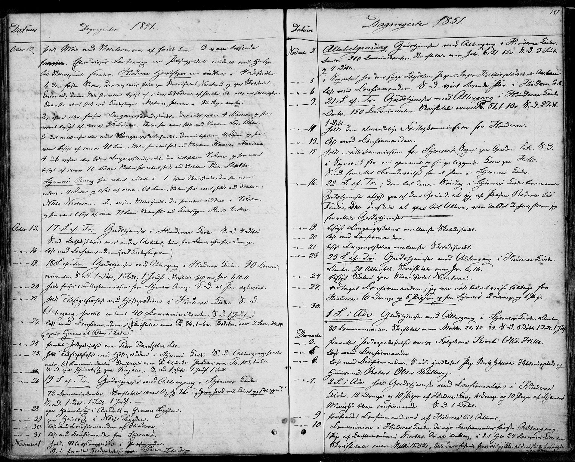 Nedstrand sokneprestkontor, SAST/A-101841/01/IV: Parish register (official) no. A 8, 1839-1860, p. 197