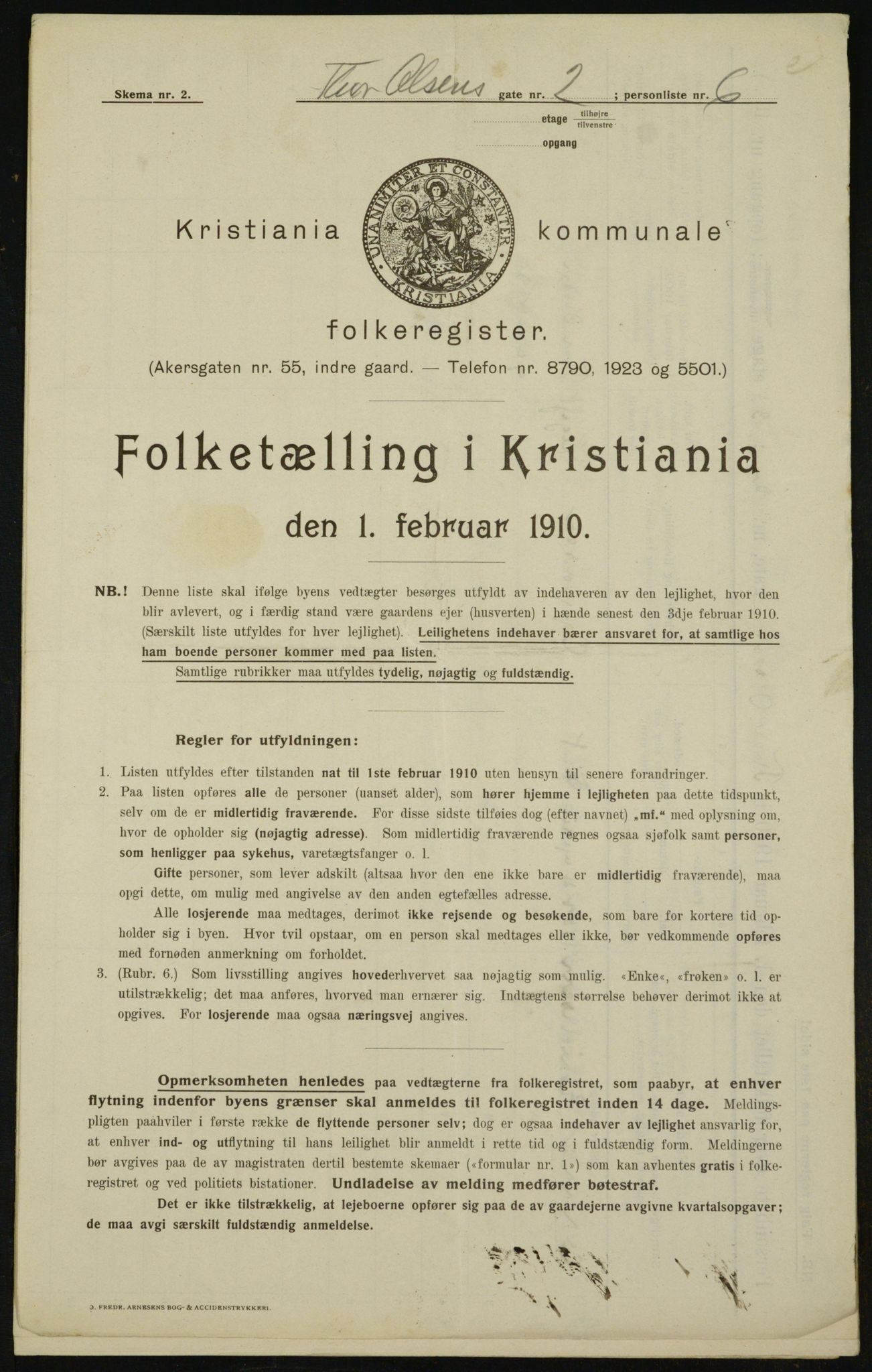OBA, Municipal Census 1910 for Kristiania, 1910, p. 103694