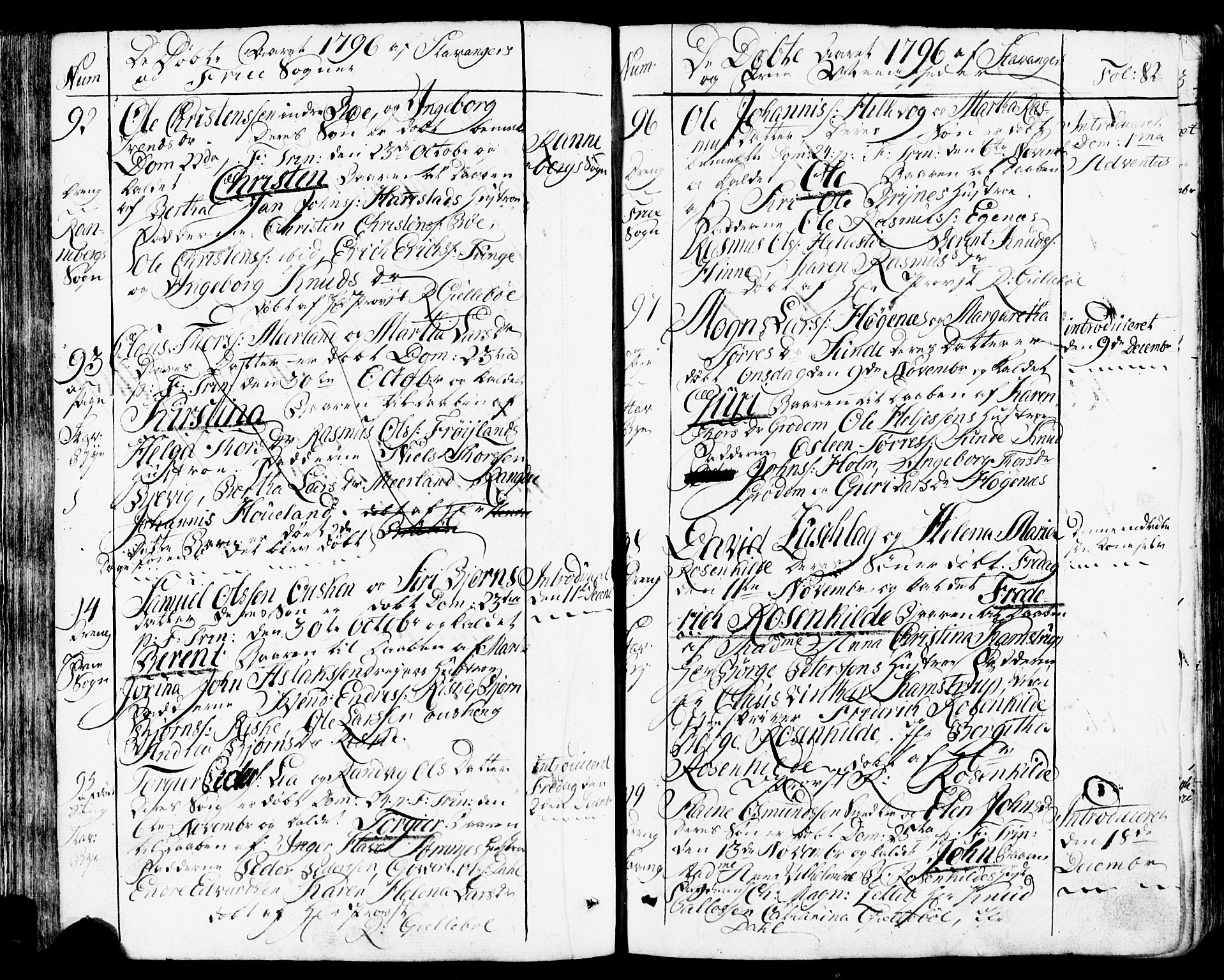 Domkirken sokneprestkontor, AV/SAST-A-101812/001/30/30BB/L0007: Parish register (copy) no. B 7, 1791-1813, p. 82