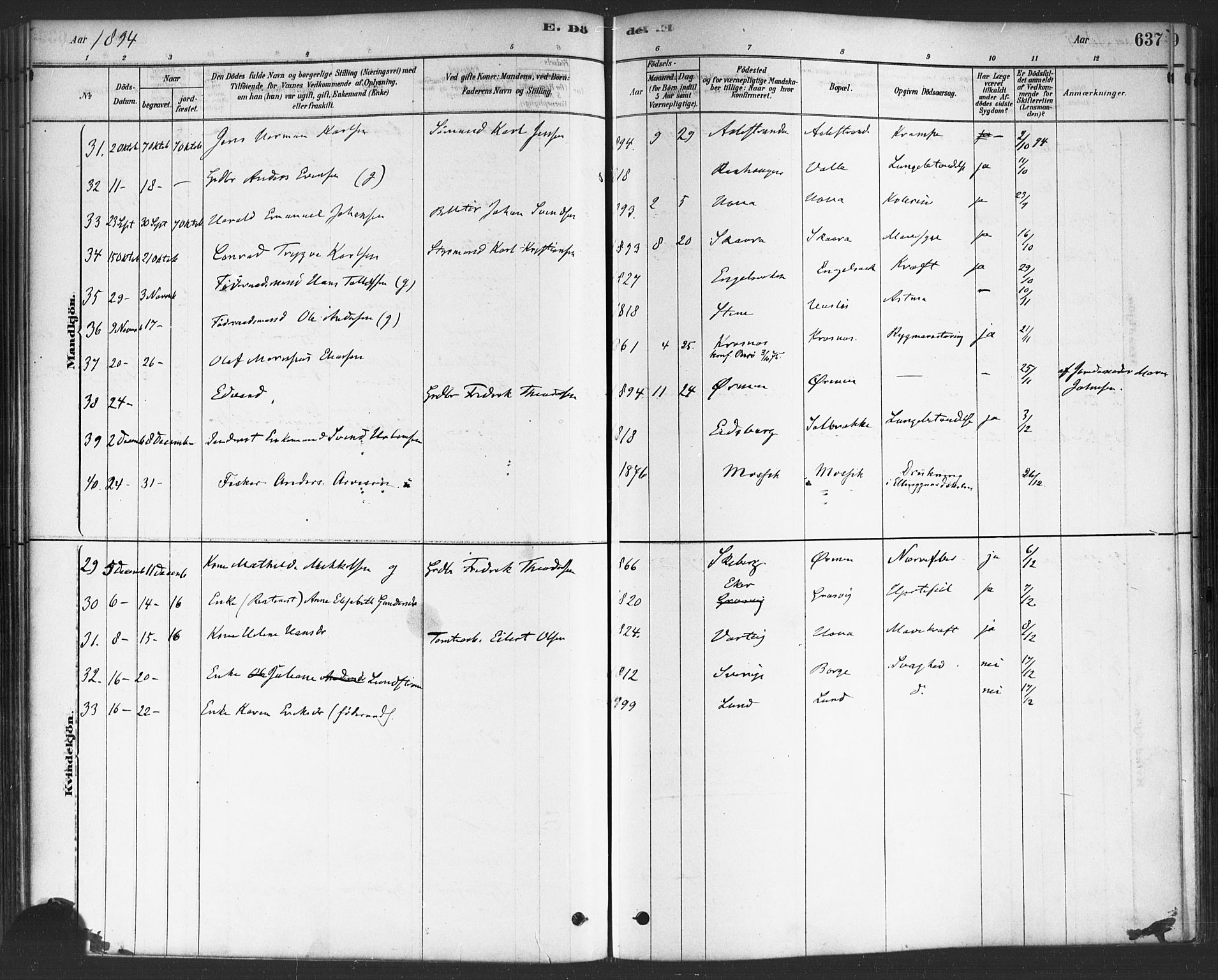 Onsøy prestekontor Kirkebøker, AV/SAO-A-10914/F/Fa/L0006: Parish register (official) no. I 6, 1878-1898, p. 637