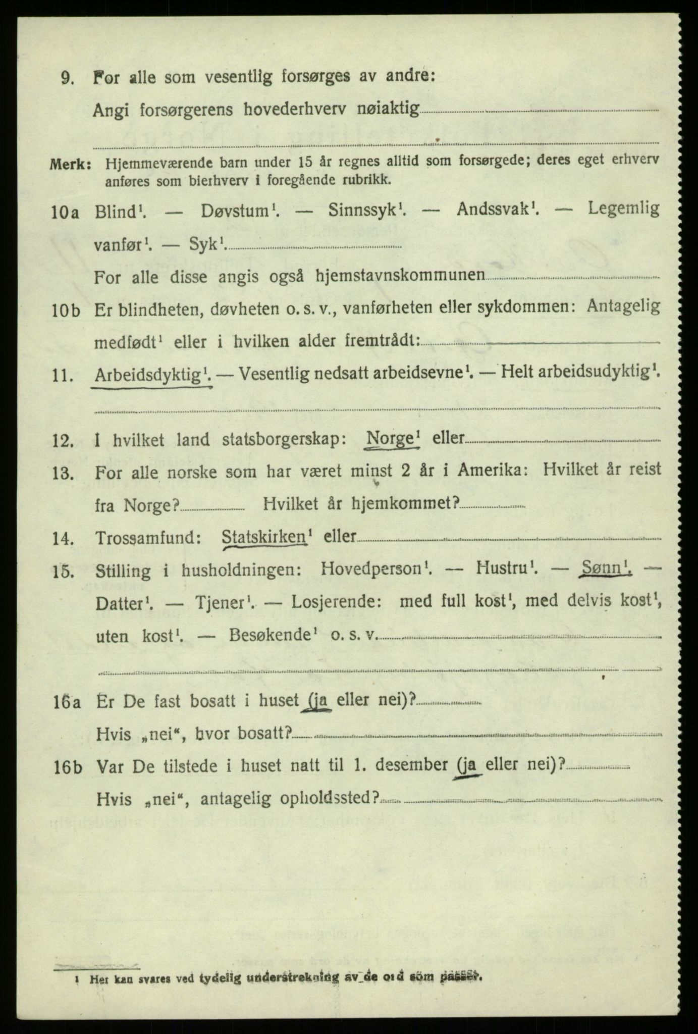 SAB, 1920 census for Os, 1920, p. 8783