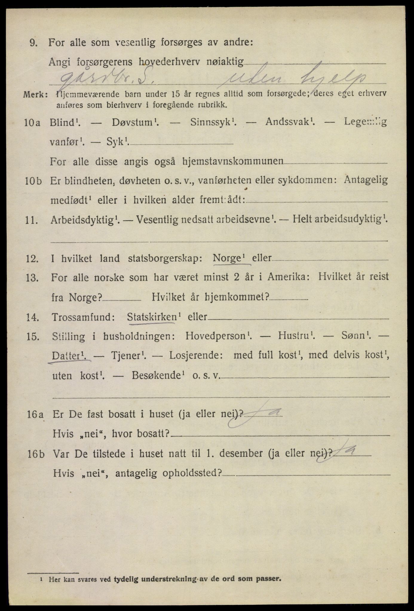 SAKO, 1920 census for Sem, 1920, p. 10336