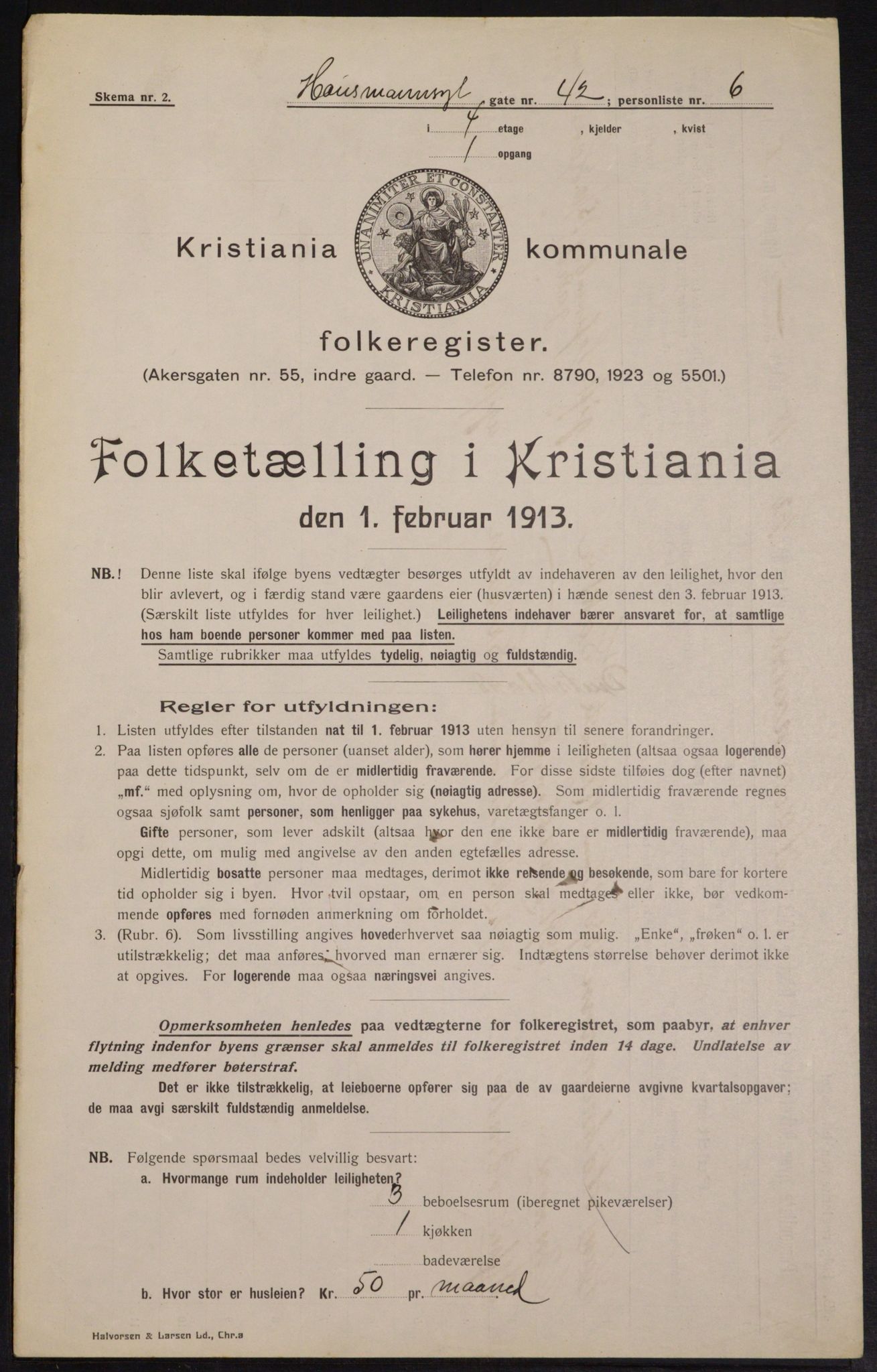 OBA, Municipal Census 1913 for Kristiania, 1913, p. 35571