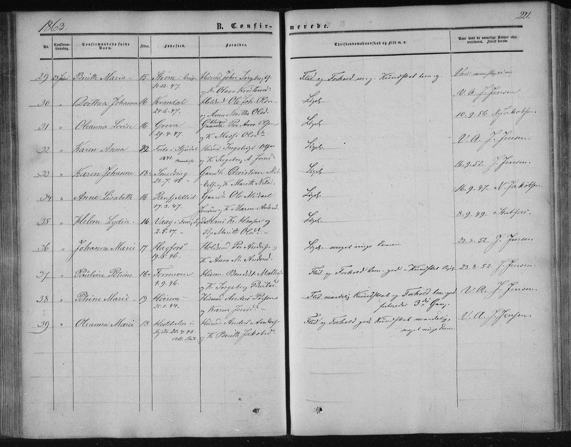 Ministerialprotokoller, klokkerbøker og fødselsregistre - Nordland, AV/SAT-A-1459/820/L0293: Parish register (official) no. 820A14, 1855-1865, p. 221