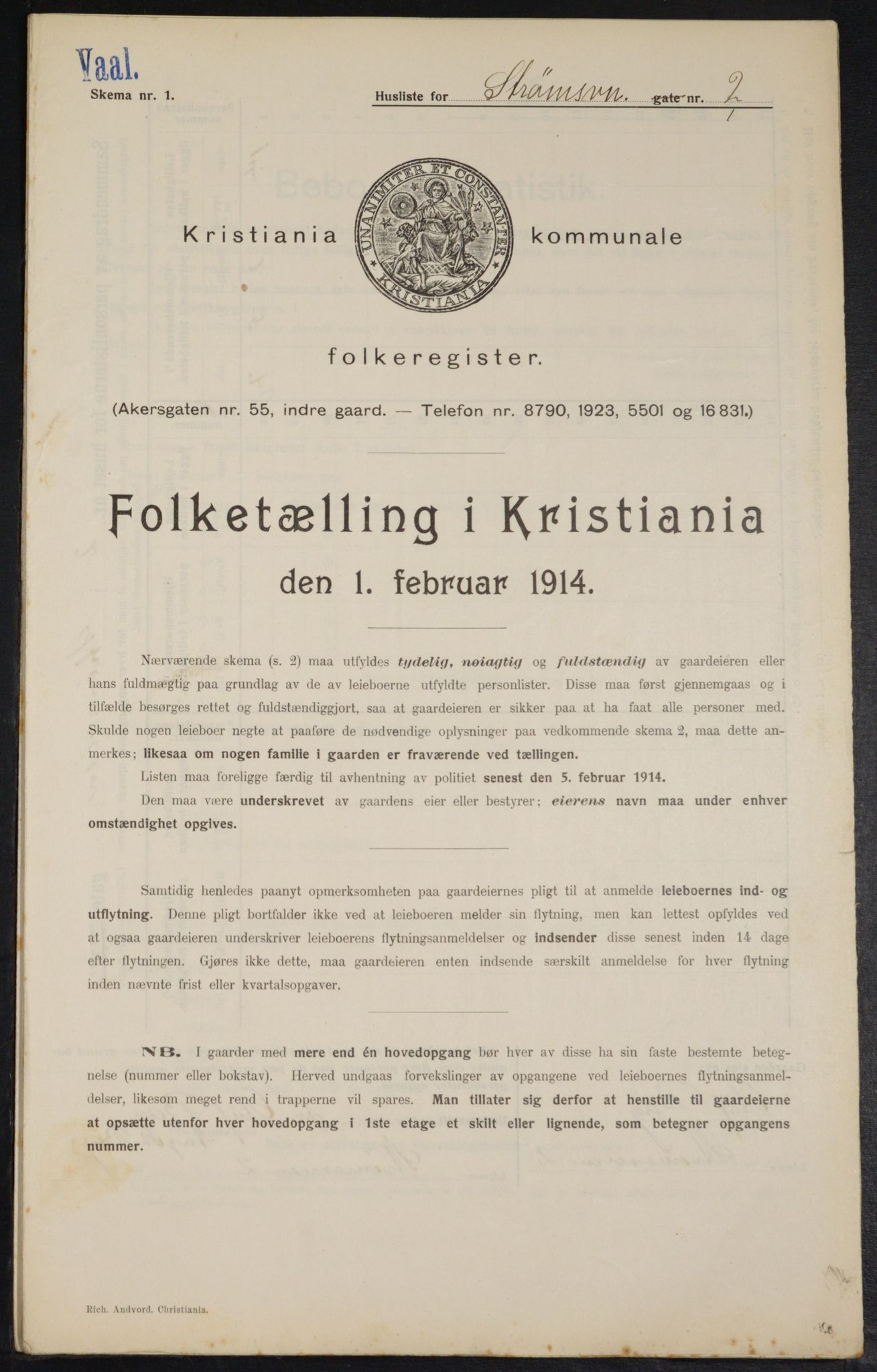 OBA, Municipal Census 1914 for Kristiania, 1914, p. 104653