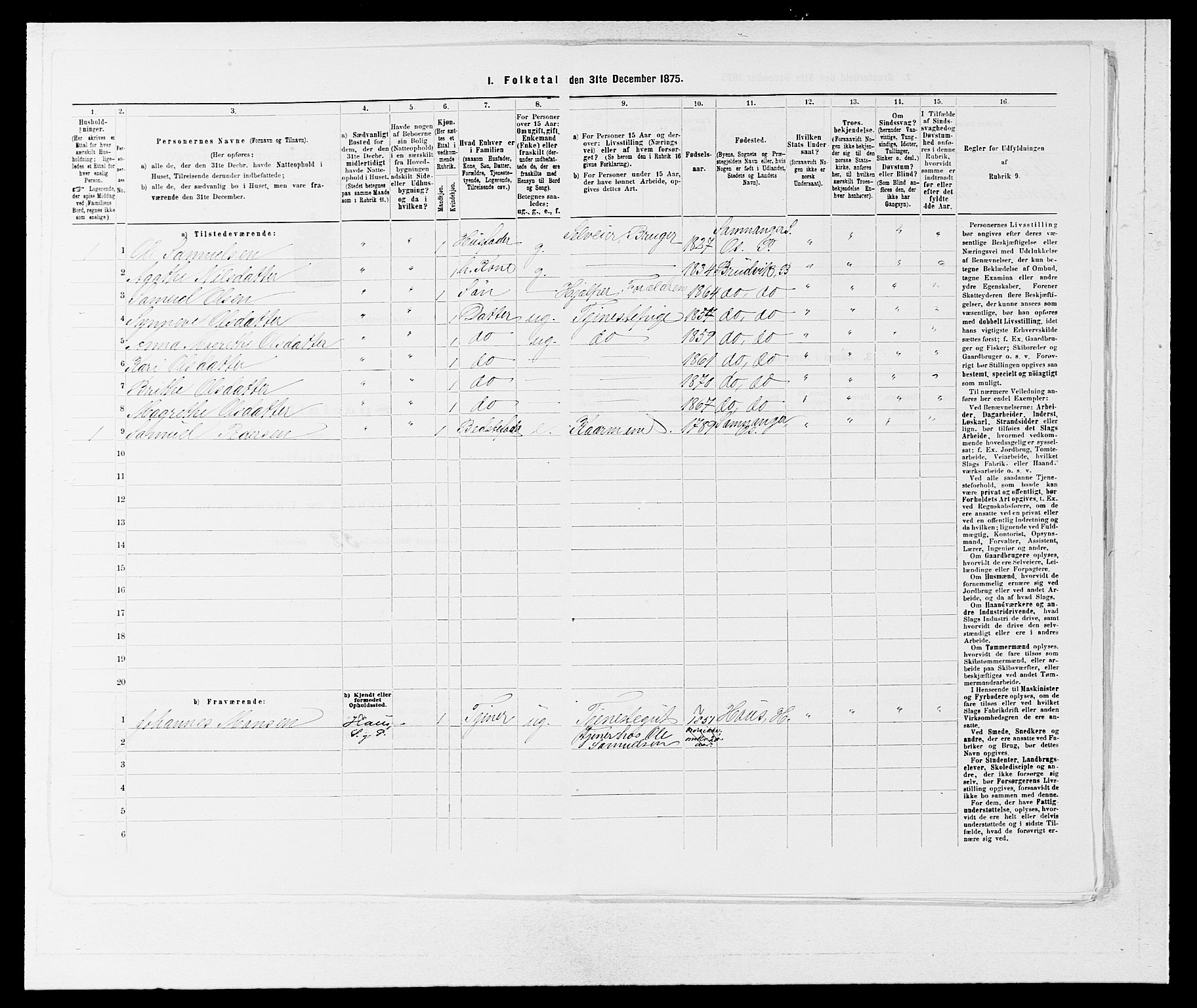 SAB, 1875 census for 1251P Bruvik, 1875, p. 466