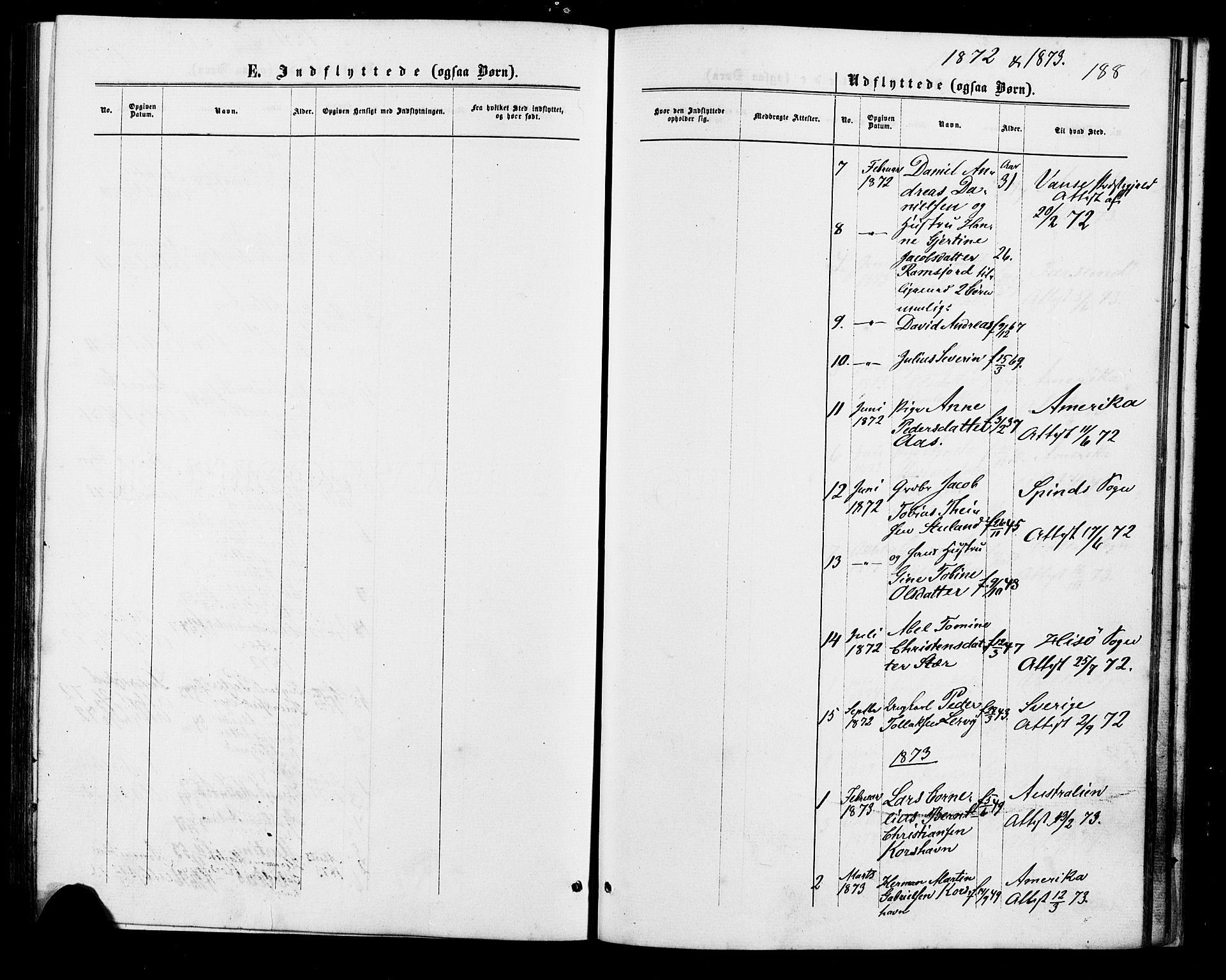 Lyngdal sokneprestkontor, AV/SAK-1111-0029/F/Fa/Faa/L0003: Parish register (official) no. A 3, 1871-1882, p. 188