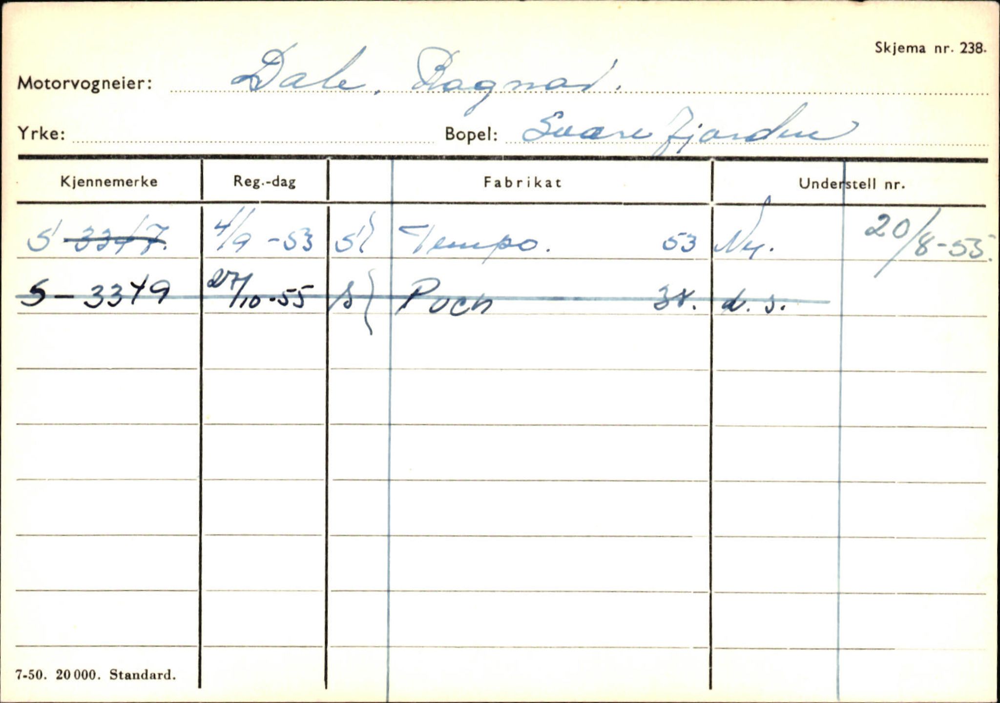 Statens vegvesen, Sogn og Fjordane vegkontor, AV/SAB-A-5301/4/F/L0132: Eigarregister Askvoll A-Å. Balestrand A-Å, 1945-1975, p. 1643