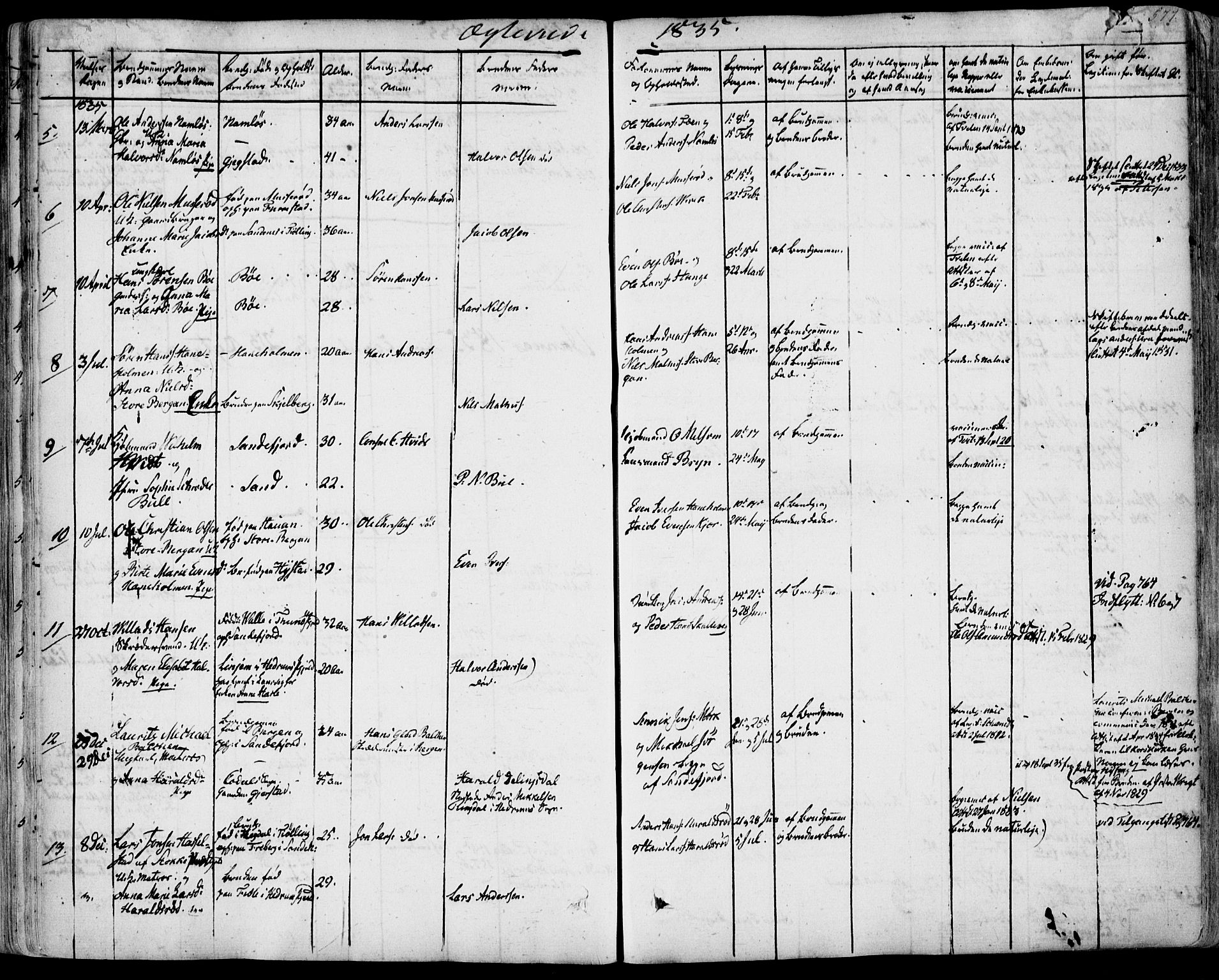 Sandar kirkebøker, SAKO/A-243/F/Fa/L0005: Parish register (official) no. 5, 1832-1847, p. 576-577