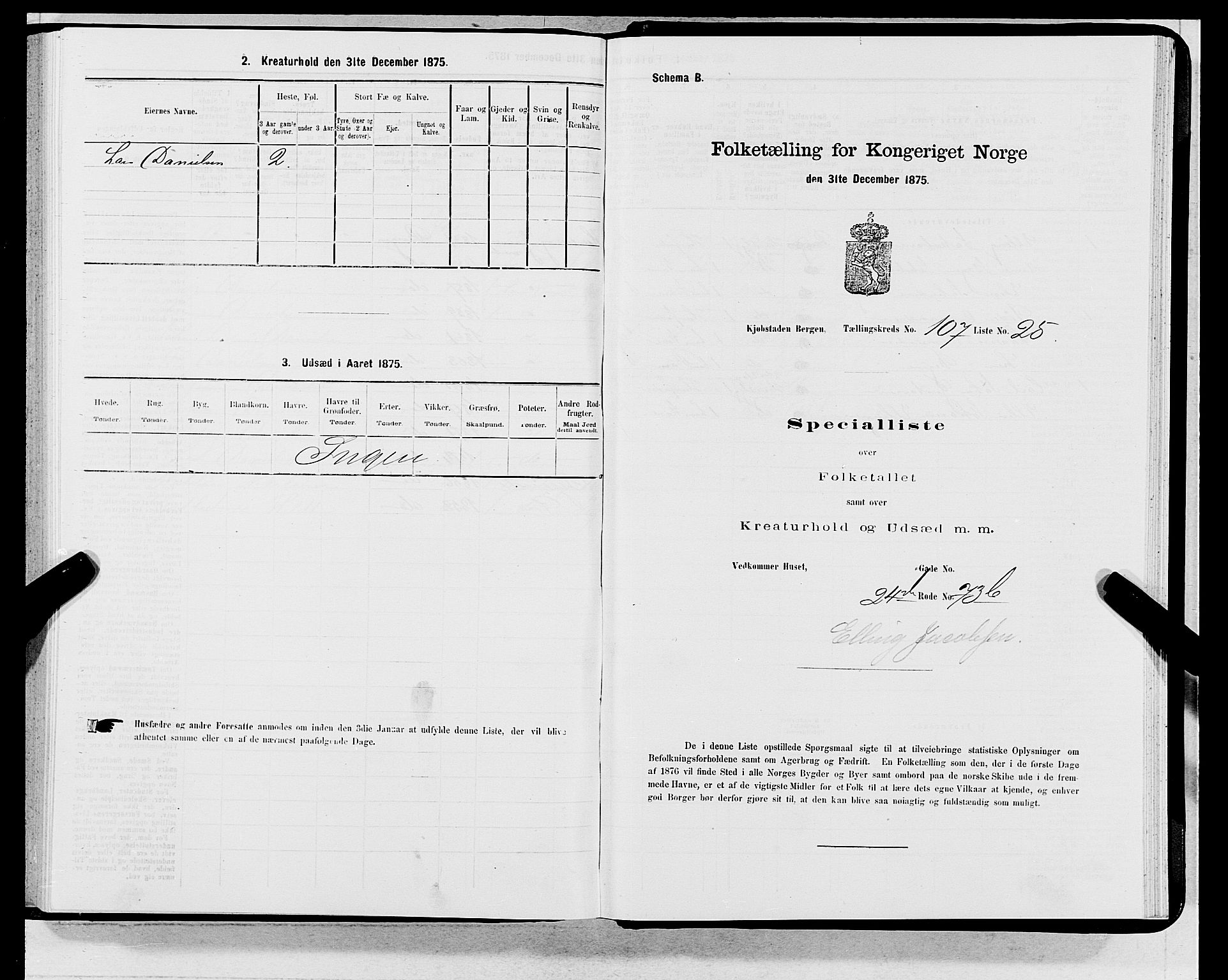 SAB, 1875 census for 1301 Bergen, 1875, p. 5861